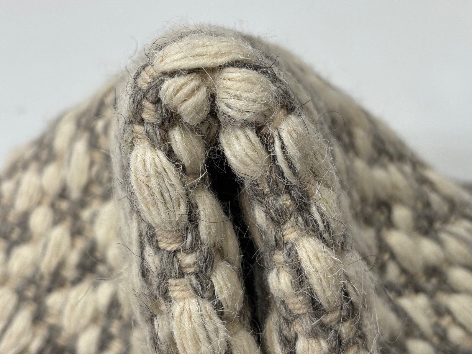 Kilim Dhurry Teppich 60x90cm Handgefertigt 100% Wolle Naturbeige Braun DWD554