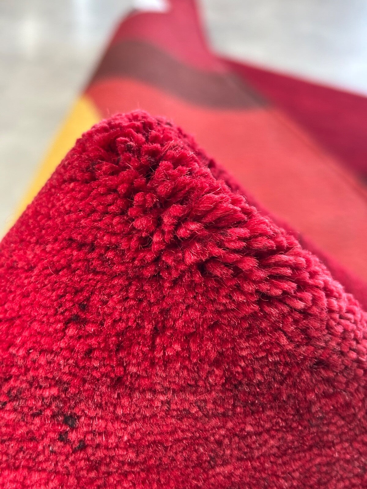 Indonepal Wollteppich 170x240cm Handgeknüpft Naturfarbe Rot Gelb ST09