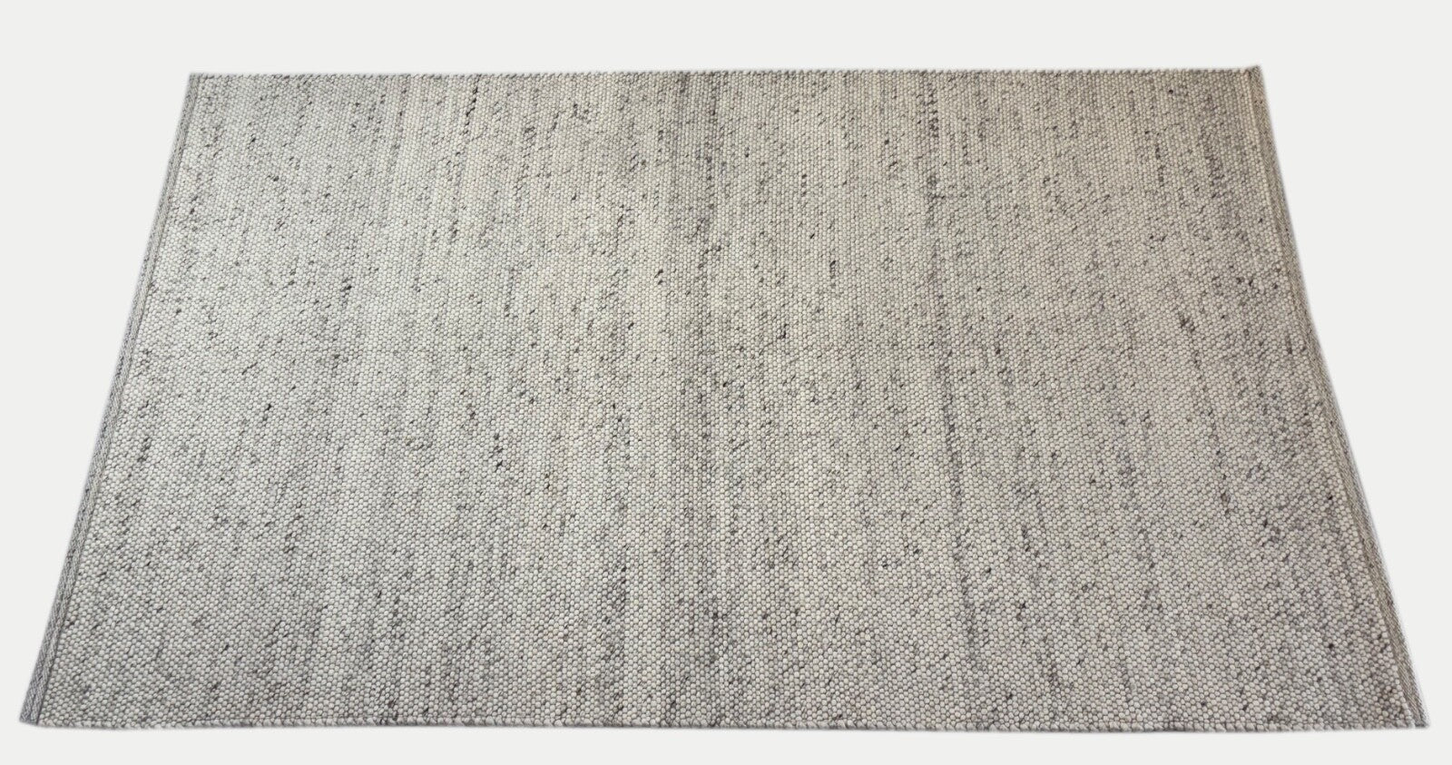 Teppich aus 100 % Wolle 152x244 cm Handgefertigt, Modern, Naturbeige ST44