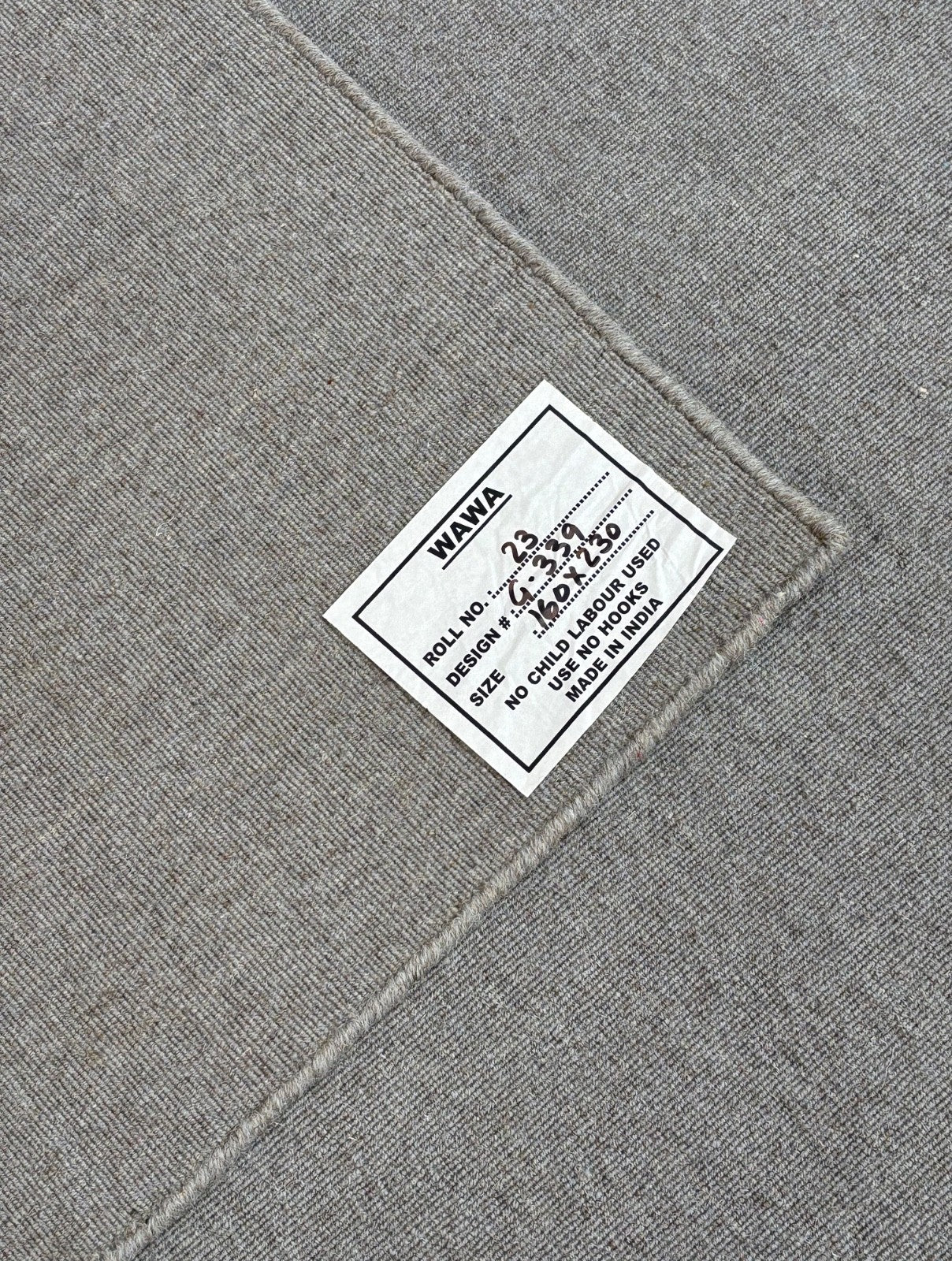 160x230 cm Kilim Teppich Handgewebt Flachgewebe Grau 100% wolle