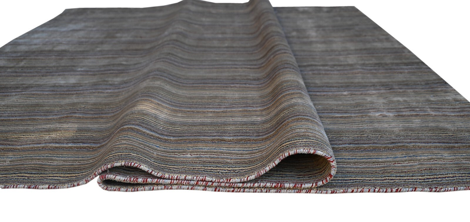 Handgewebter Teppich 200x250 Beige Viskose Glanzoptik Wohnzimmer SH267