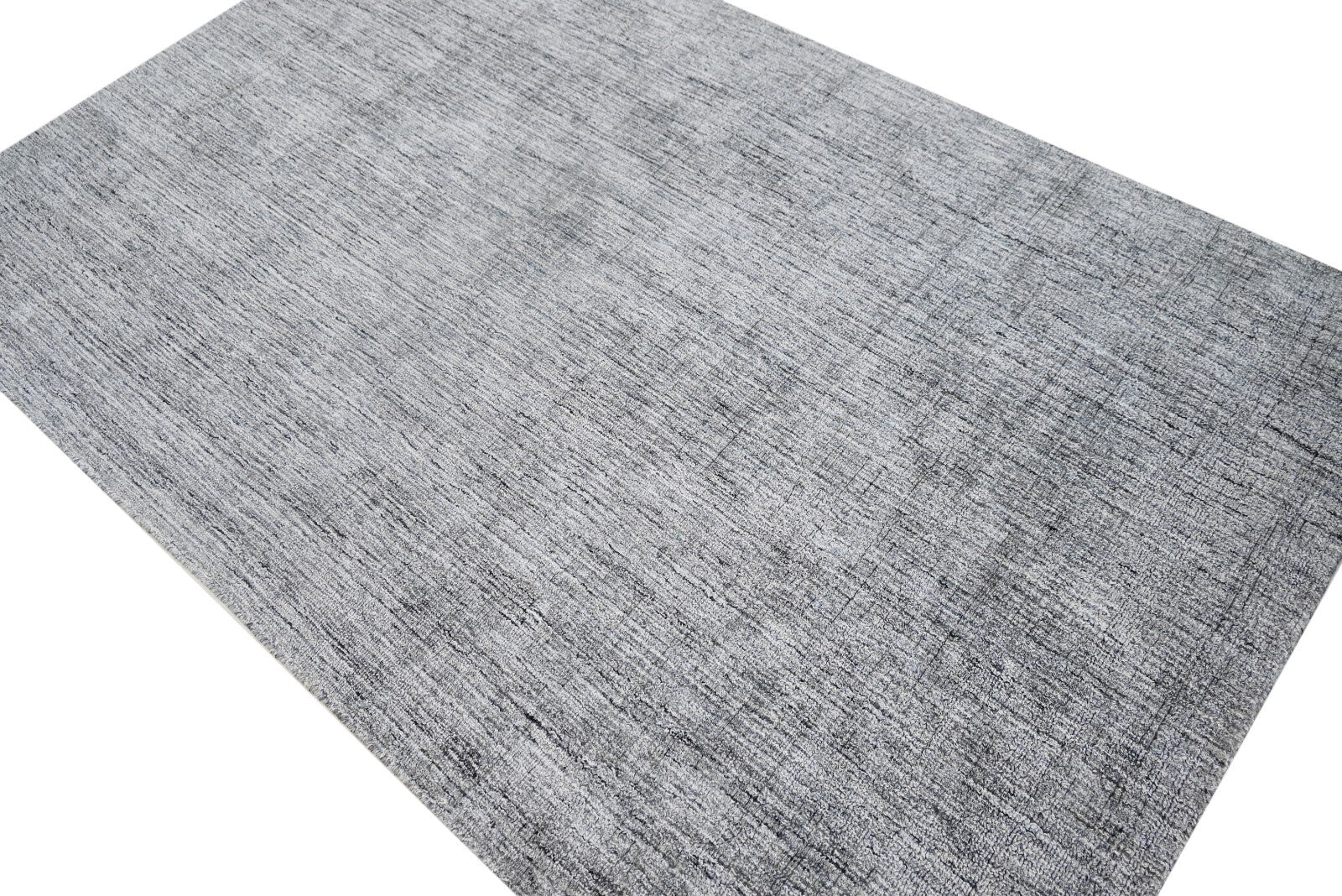 Ručně tkaný koberec 120x180 šedý lesklý lněný plochý do obývacího pokoje SH219