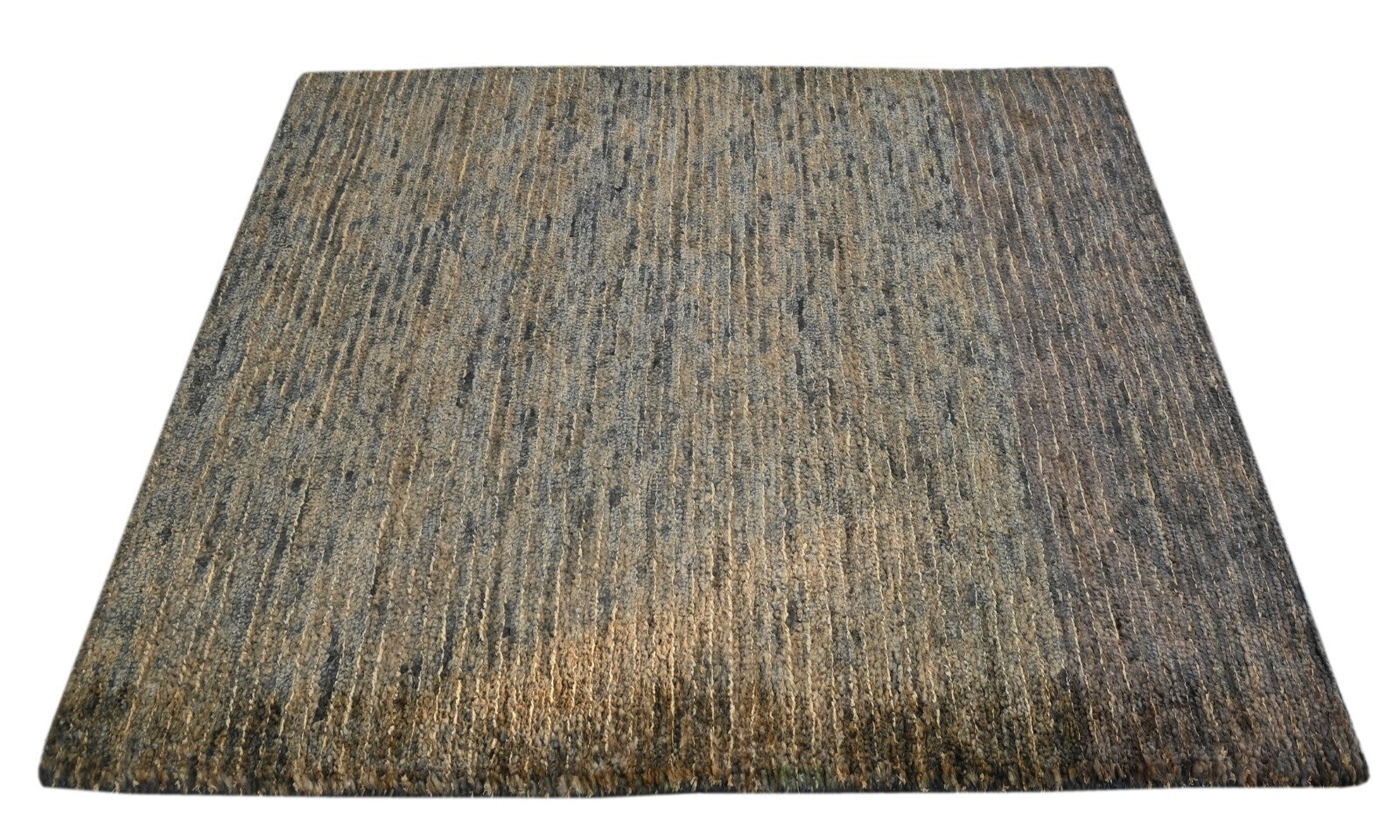 Tappeto moderno da soggiorno in juta annodata a mano 150x240 vintage beige multistrato SH225