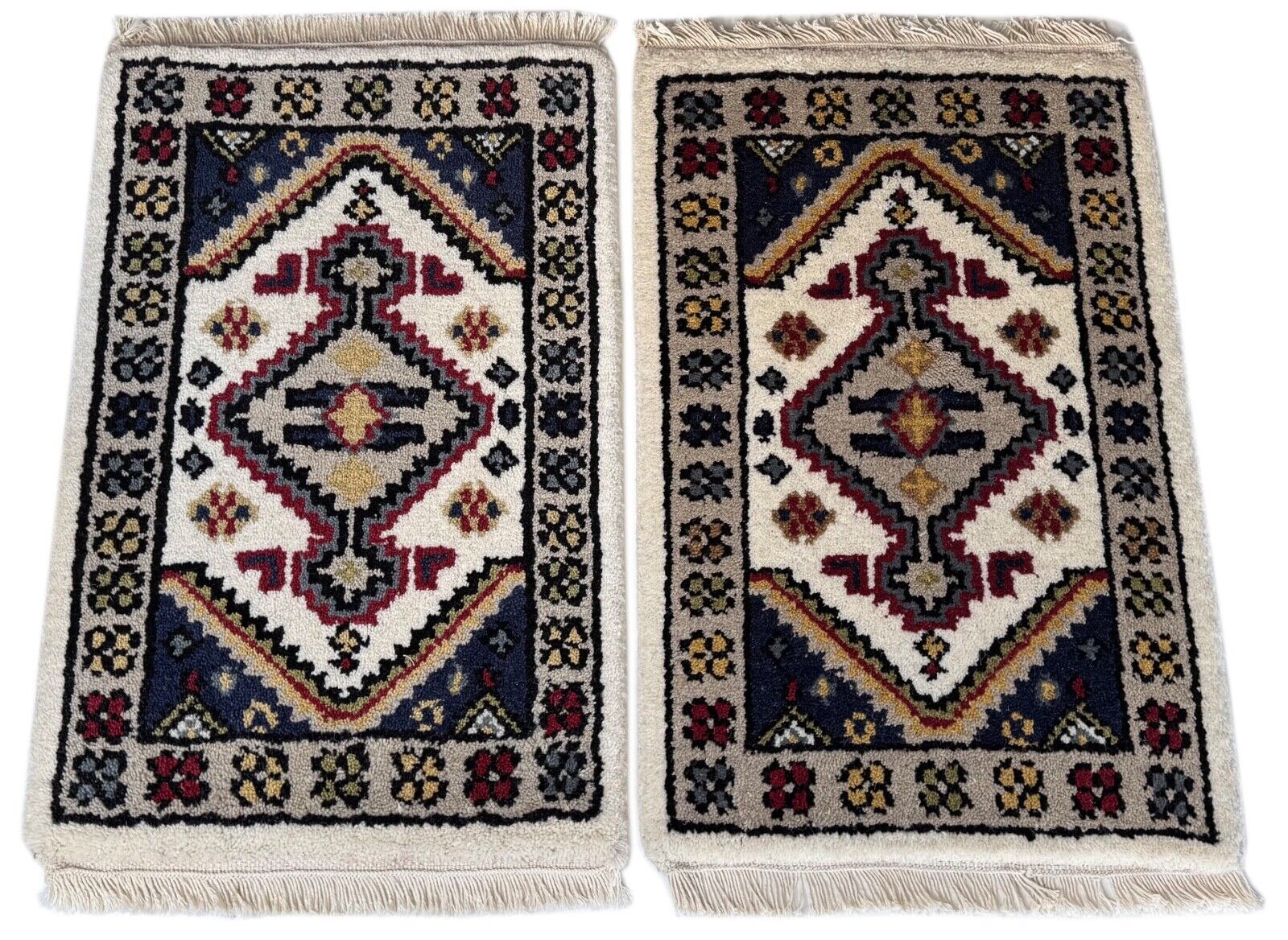 Edler Brücke Teppich 40x60 cm Handgeknüpfter Wollteppich 100% Schurwolle PH43