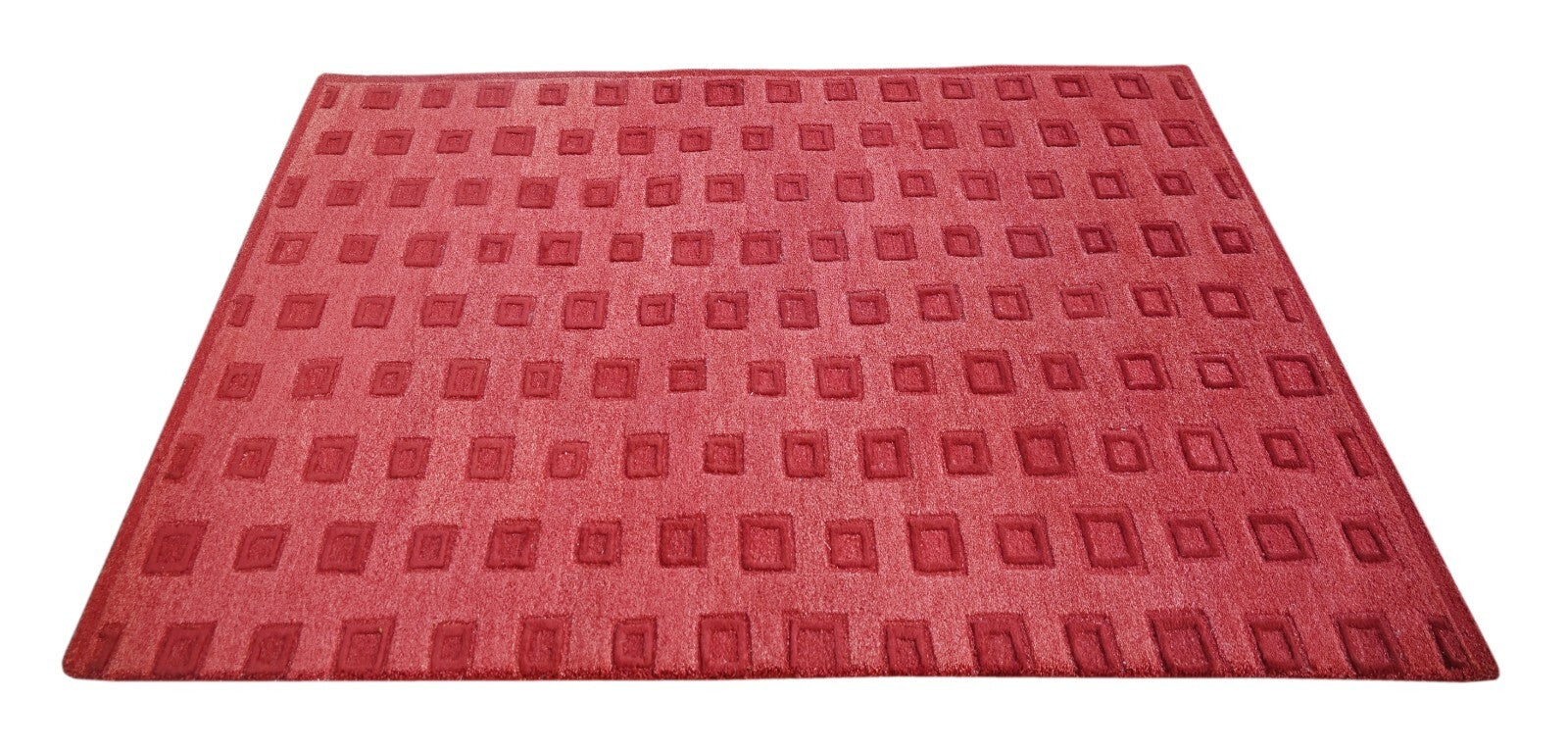 Handgetufteter Wolle teppich 150x240 Rot Modern Wohnzimmer SH265