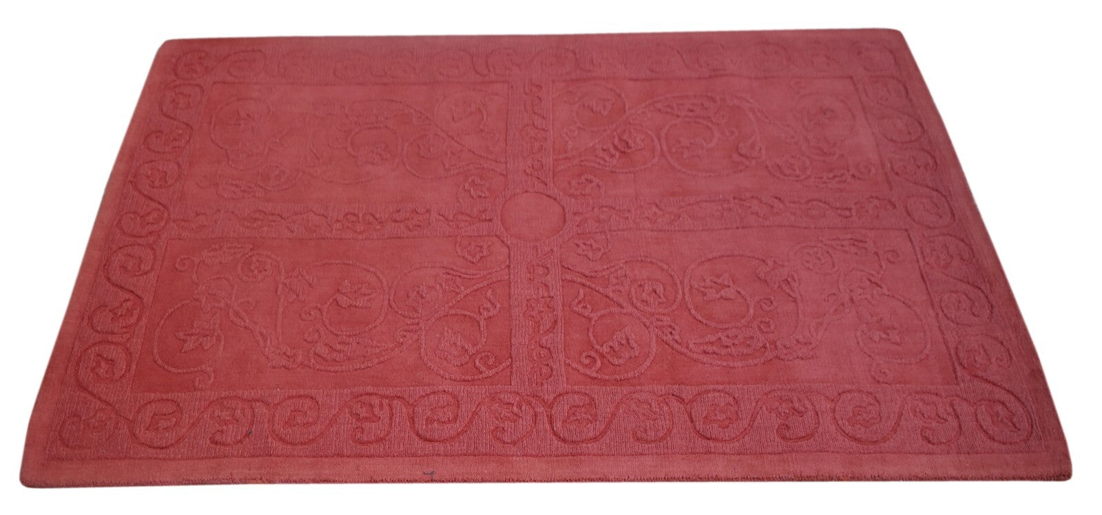 Handgetufteter Wolle teppich 150x240 Rost Modern Wohnzimmer SH232