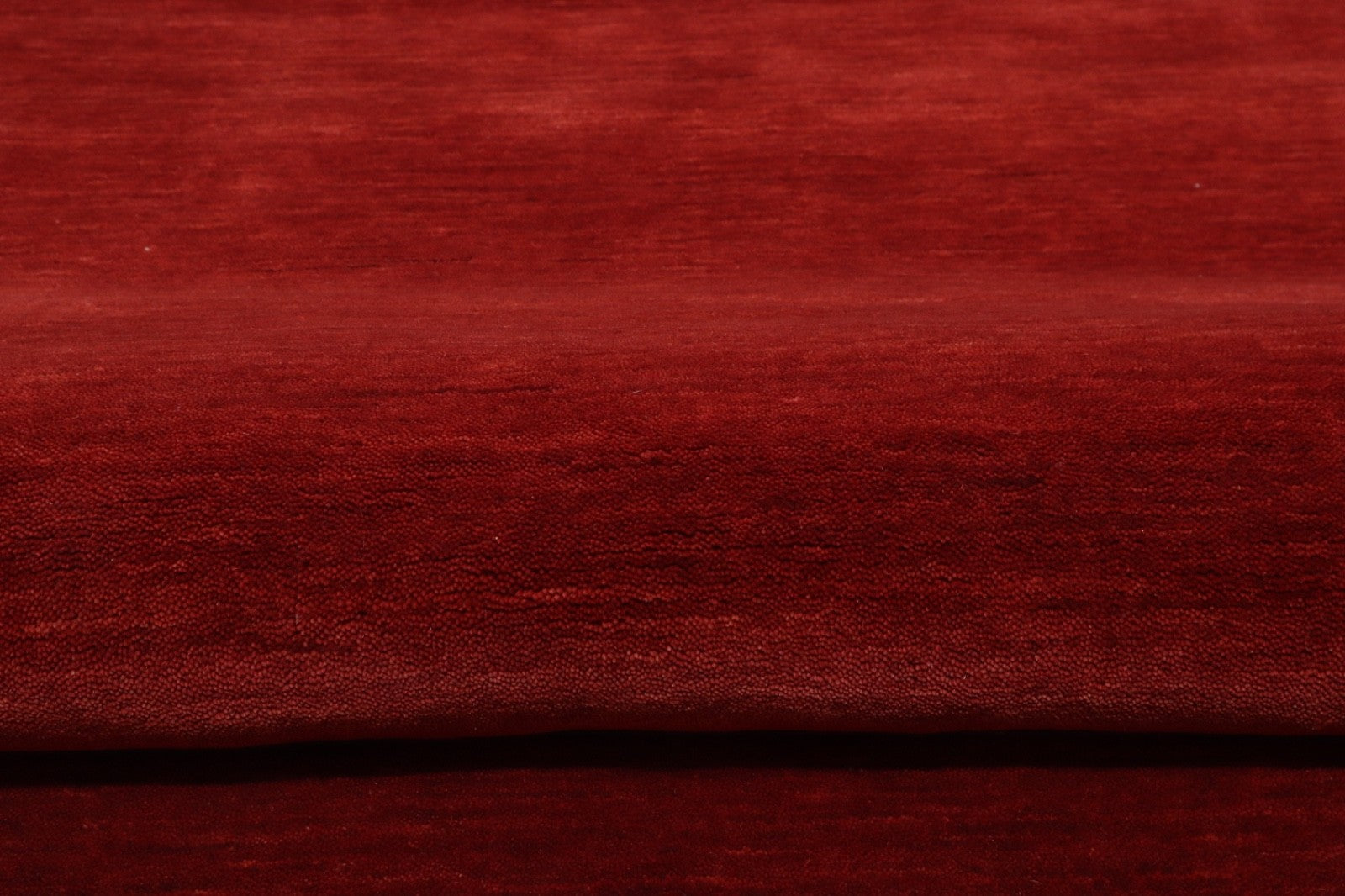 Handgewebter Gabbeh Teppich 100% Wolle Rot Unifarben 120x180 cm HL1076