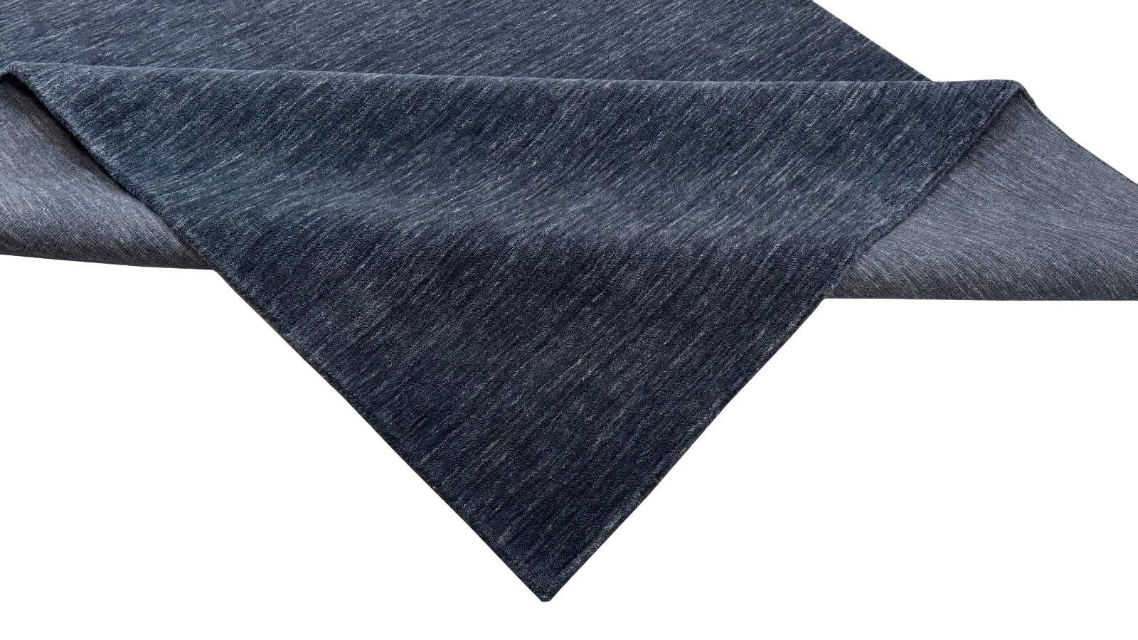Teppich 100% Wolle 200x300 cm Handgewebt Gabbeh Anthrazit Grau Blau schwarz PB1