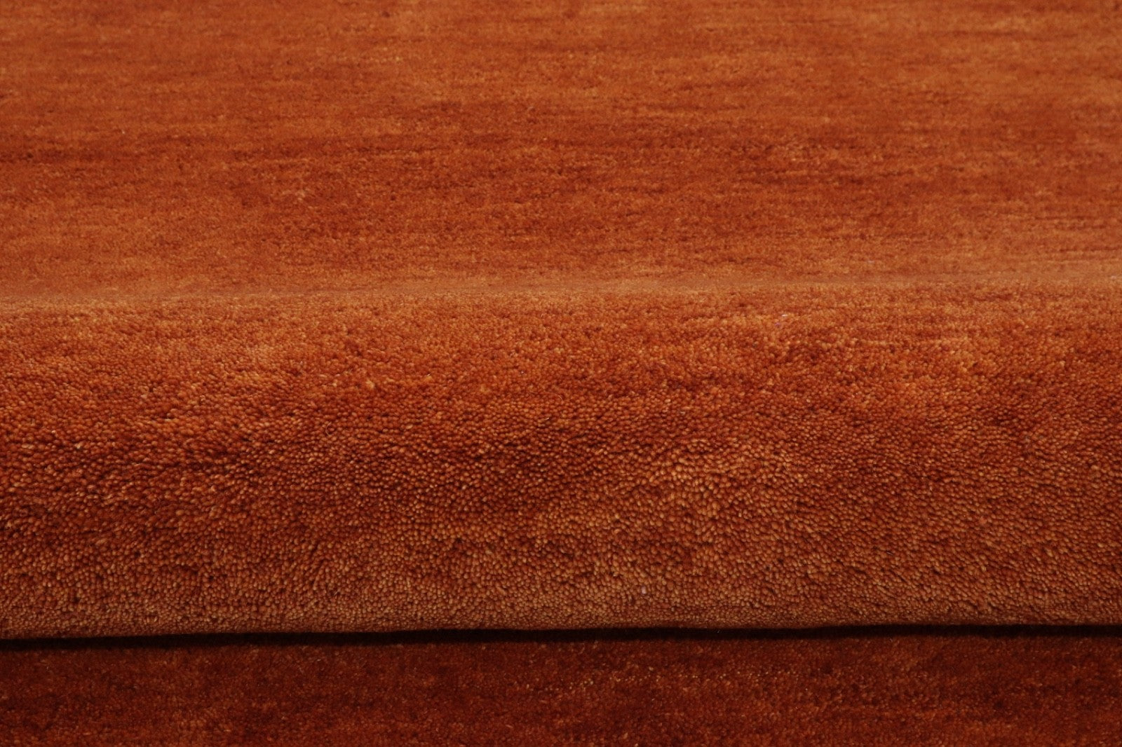 Gabbeh Teppich 100% Wolle Rust Uni Farbe 120x180 cm Handgemacht PL17