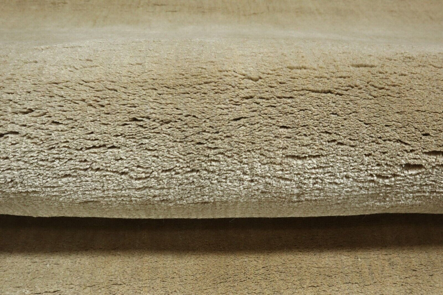 Beige Teppich 160X230 cm Handarbeit Wolle Viskose Handgetuftet T953