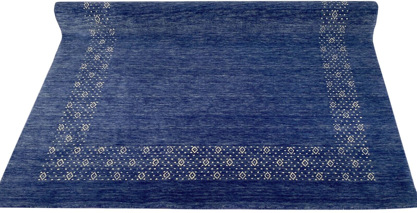 Lila Teppich 100% Wolle 170x240 cm Handgewebt Gabbeh Orientteppich ac10