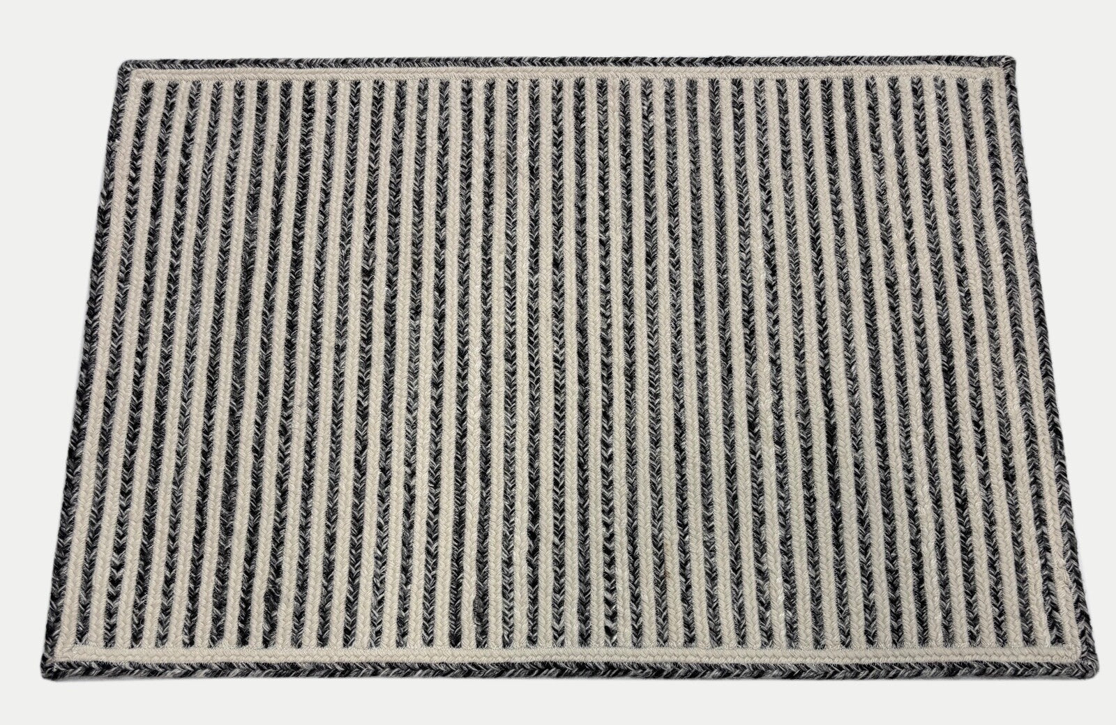 Ročno tkana preproga 60x90 cm s črtastim vzorcem, za zunanjo uporabo, za notranjo uporabo, iz preje iz PET, moderna, HW11