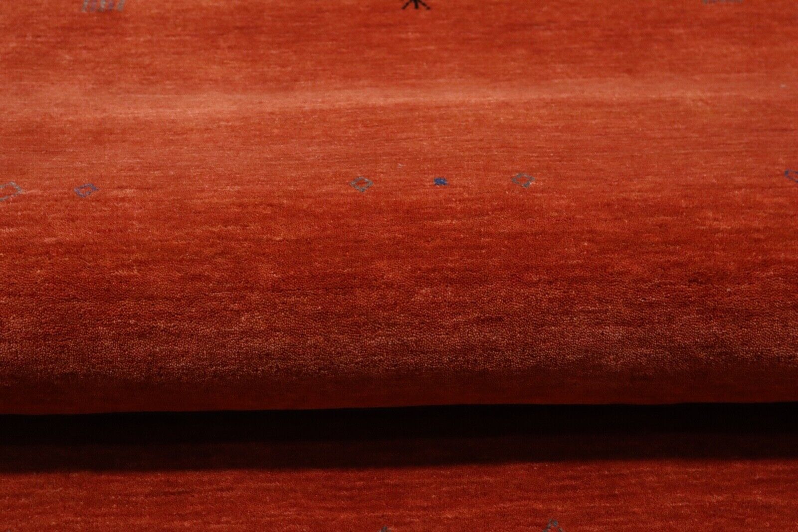 Terrakotta Teppich 100% Wolle 170x240 cm Handgewebt Gabbeh Orientteppich LR1049