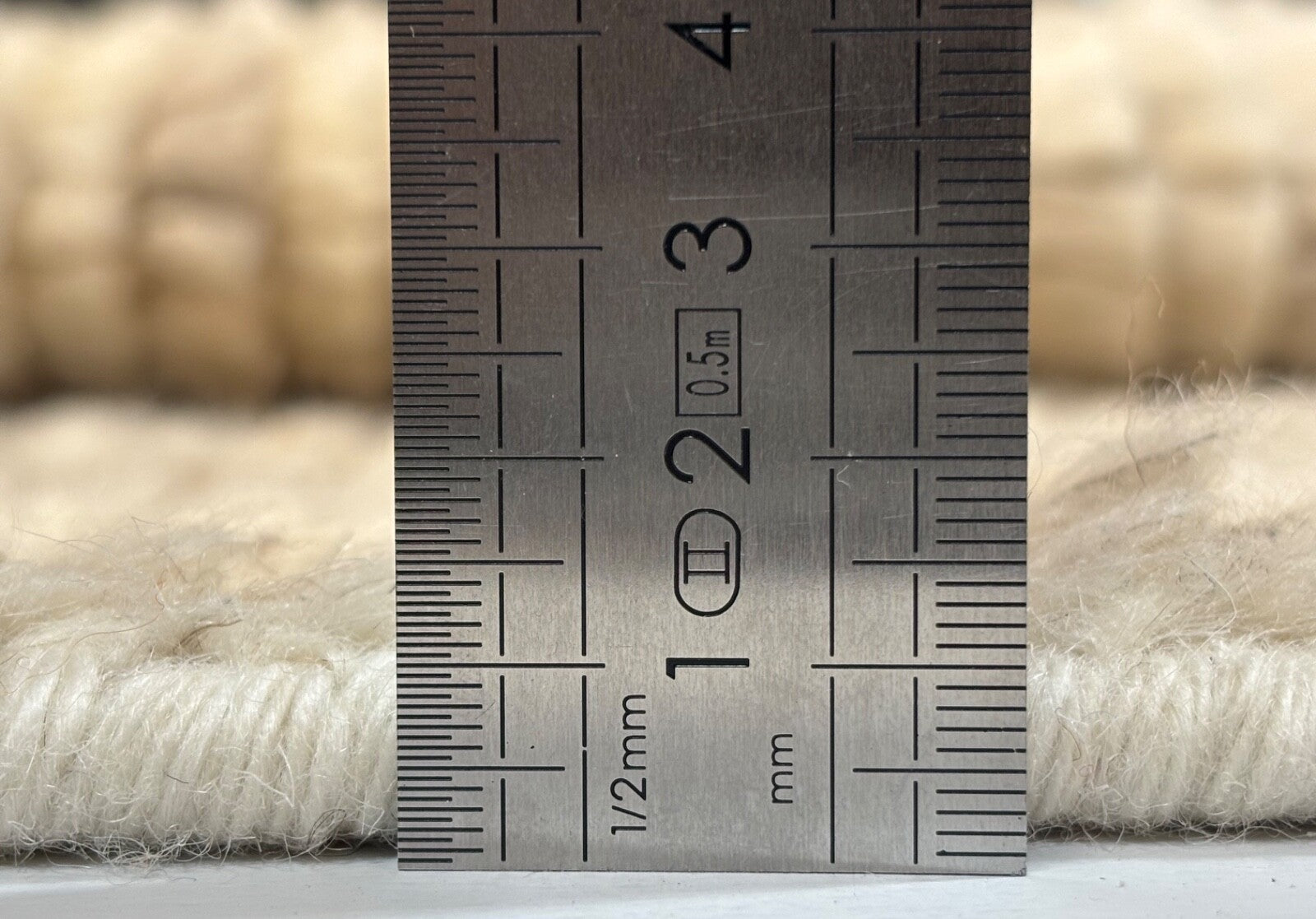 Handgeknüpfter 100% Wollteppich 60x90 Modern Design Teppich Beige BCI77