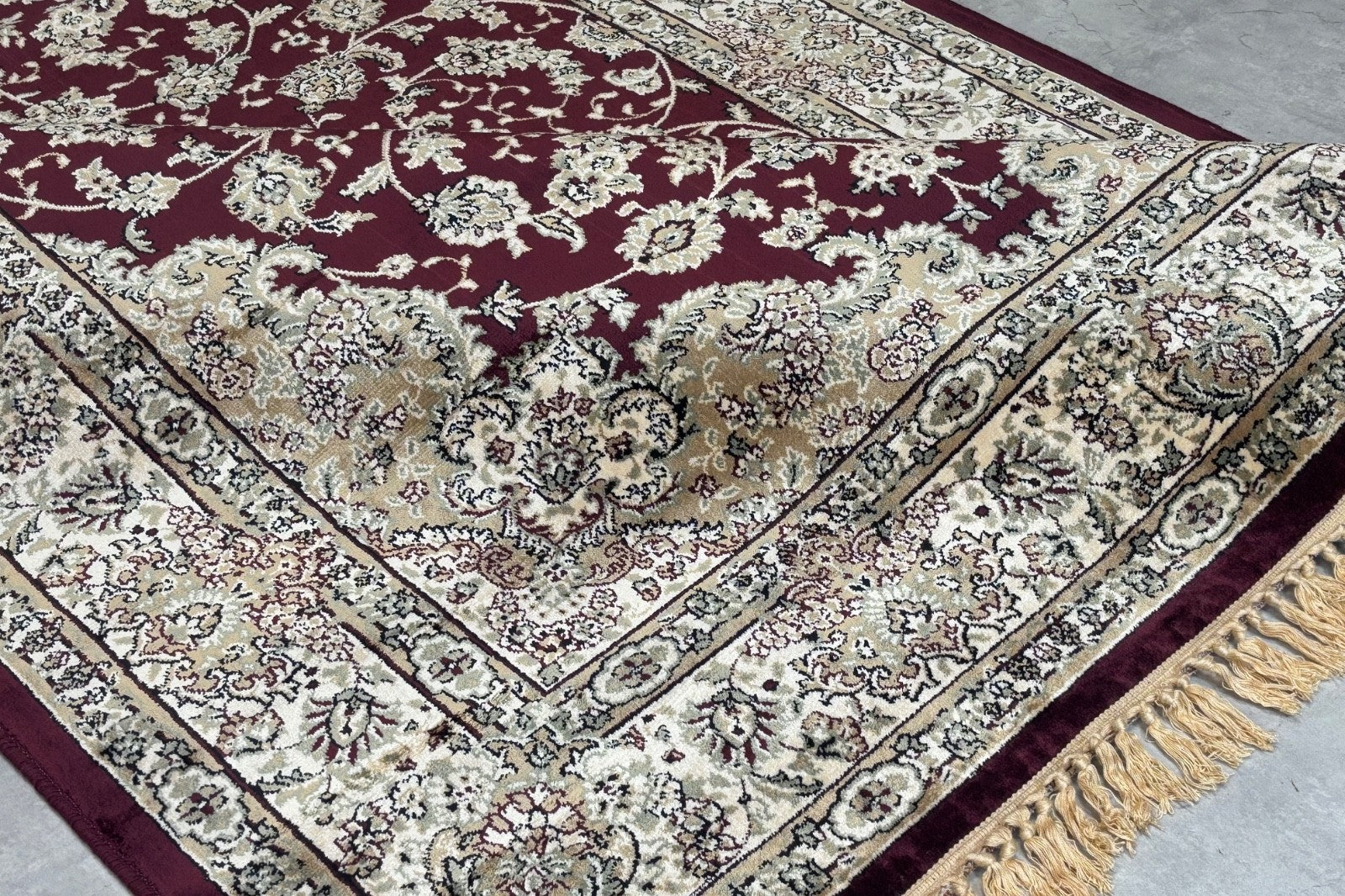 Kašmír Design Orientteppich 150x210 cm Viskose Seidenglanz Kastanienbraun M67M