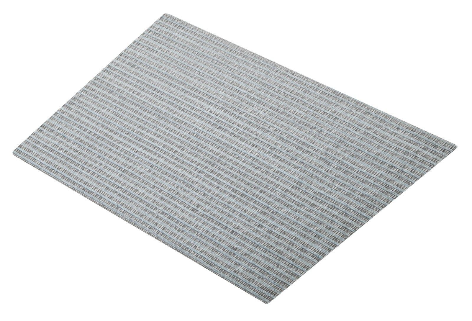 Handgewebter Teppich 160x230 Silber / BeigeGlanzoptik Wolle Wohnzimmer SH125