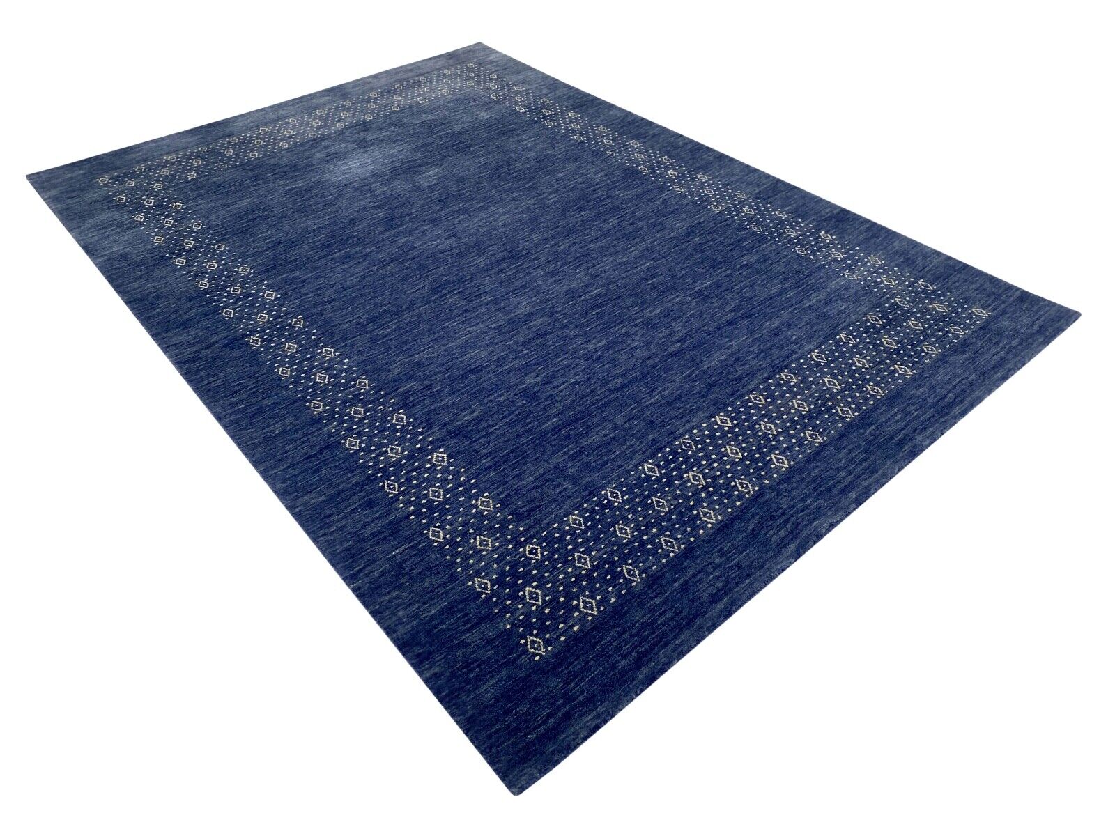Lila Teppich 100% Wolle 170x240 cm Handgewebt Gabbeh Orientteppich ac10