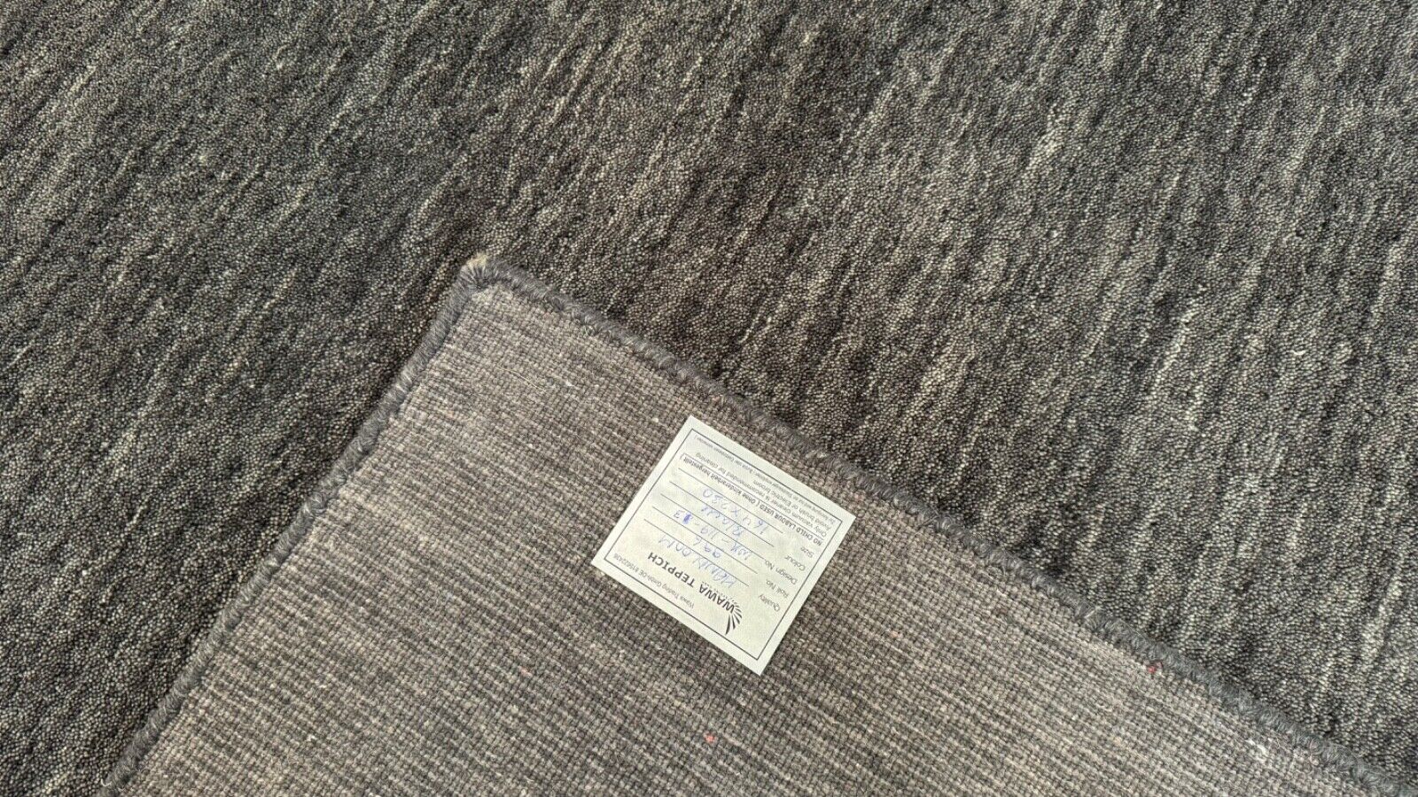 Gabbeh Teppich Anthrazit schwarz Grau 160X230 cm Handgefertigt 100% Wolle WR119