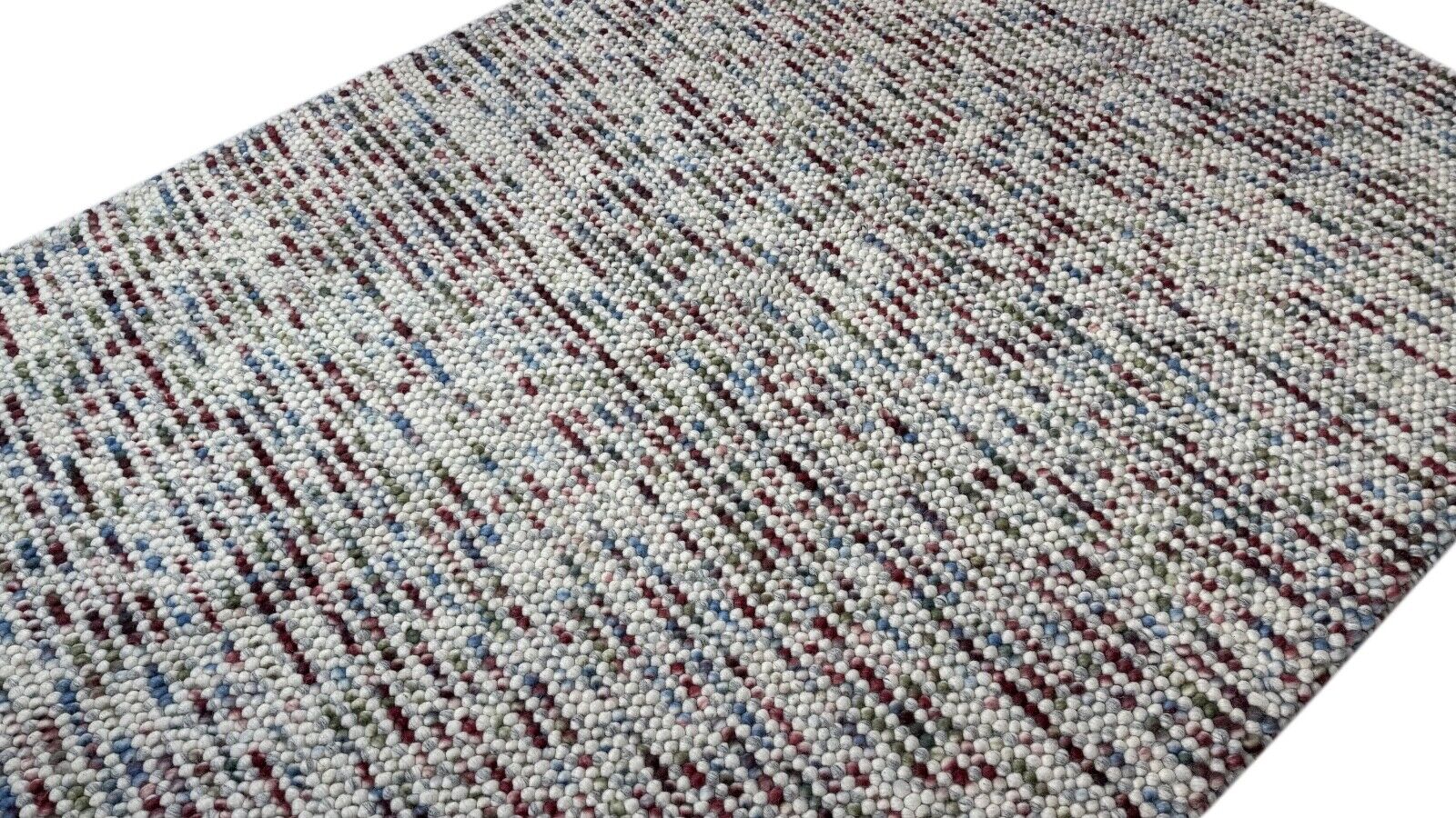 Wollteppich 170x240 cm Handgefertigt Modern Natur Teppich st18