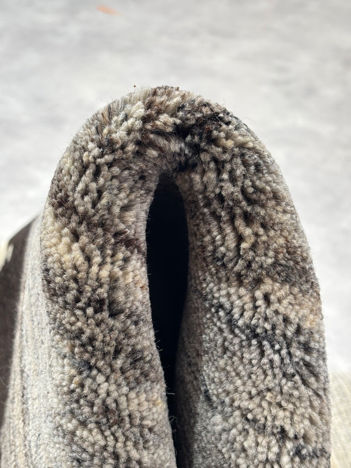 Tappeto Gabbeh color beige naturale, 100% lana, tessuto a mano in lana vergine, 170x240 cm, St39