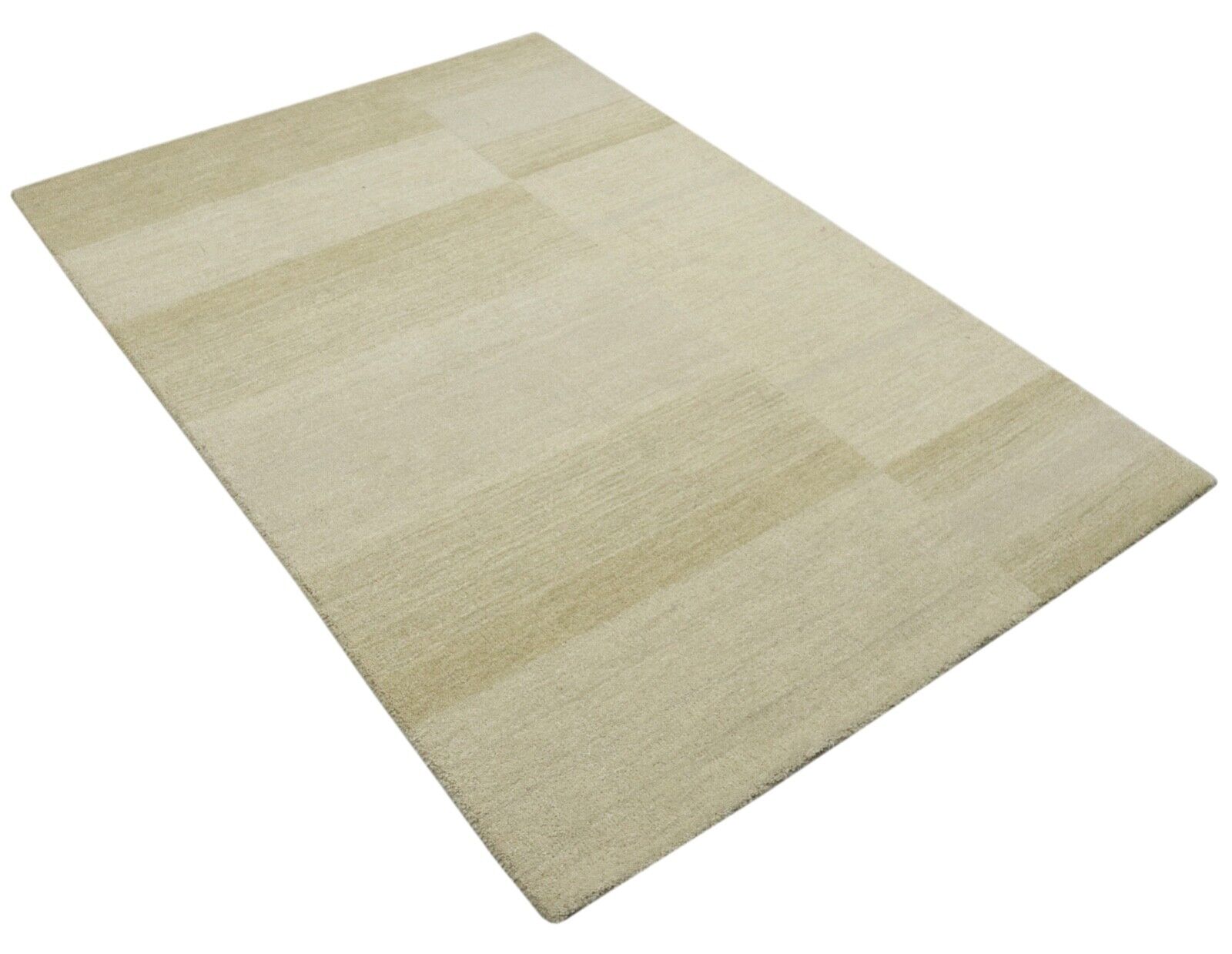 Бежов килим, 100% вълна, 120x180 см, ръчно изработен, ръчно тъфтиран, T963