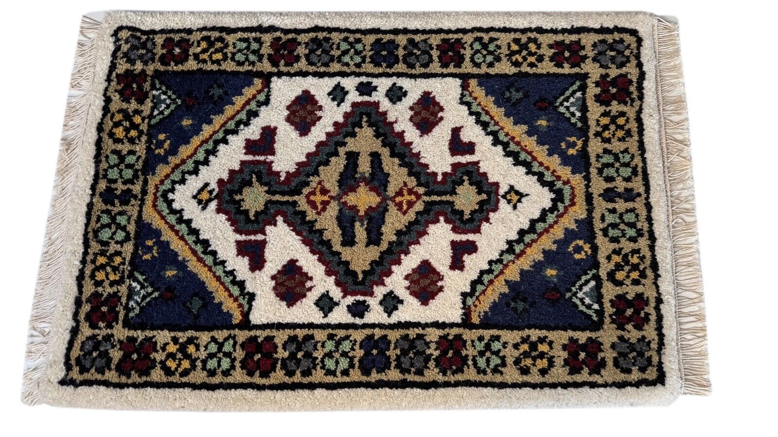 Edler Brücke Teppich 40x60 cm Handgeknüpfter Wollteppich 100% Schurwolle PH43