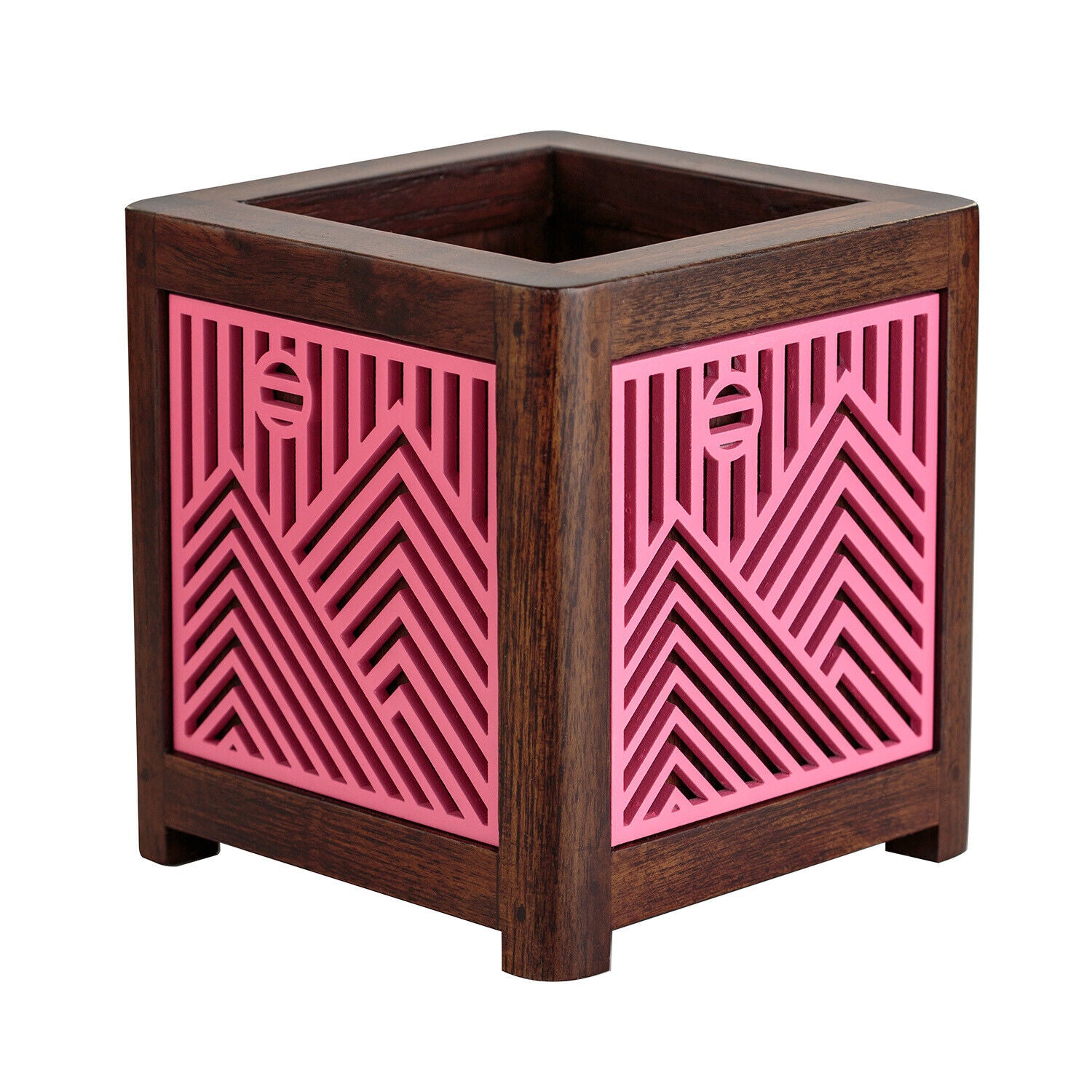 Teakholz Blumenkübel Pflanzkasten Blumentopf Holz Blumentrog Pflanztopf Übertopf