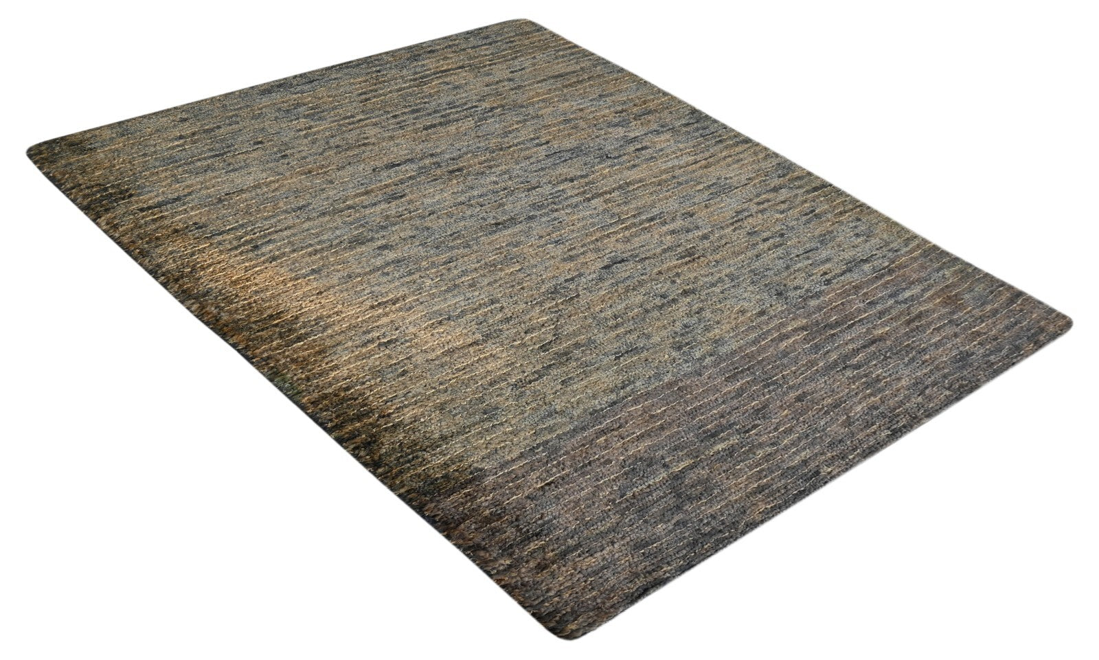 Tappeto moderno da soggiorno in juta annodata a mano 150x240 vintage beige multistrato SH225