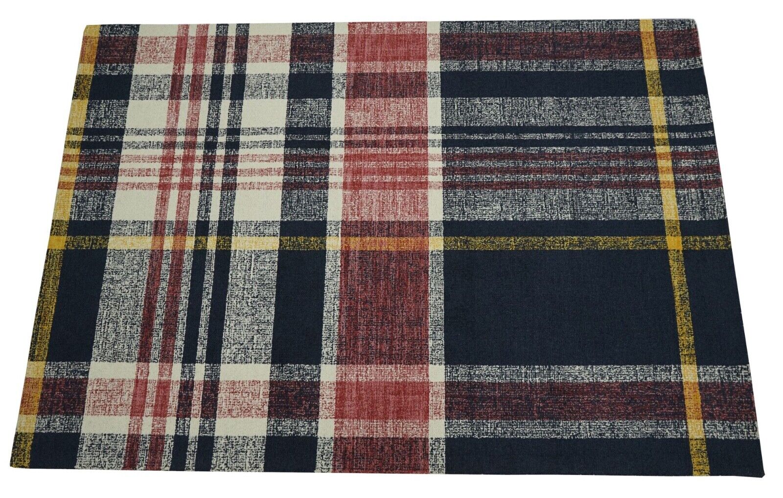 Blau Rot Teppich 100% Wolle 160X230 cm Weiß Orientteppich Handgetuftet HT199