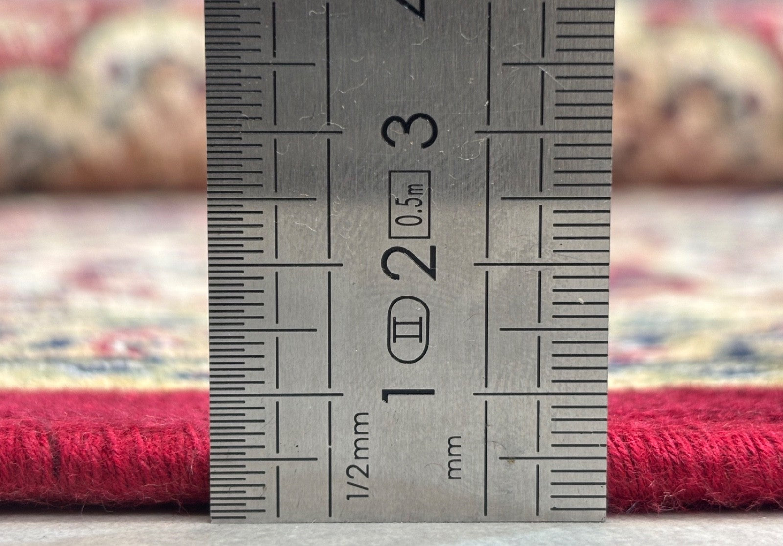 Kashmir Design Orientteppich 150x210 cm Viskose Seidenglanz Rot/Beige M53R