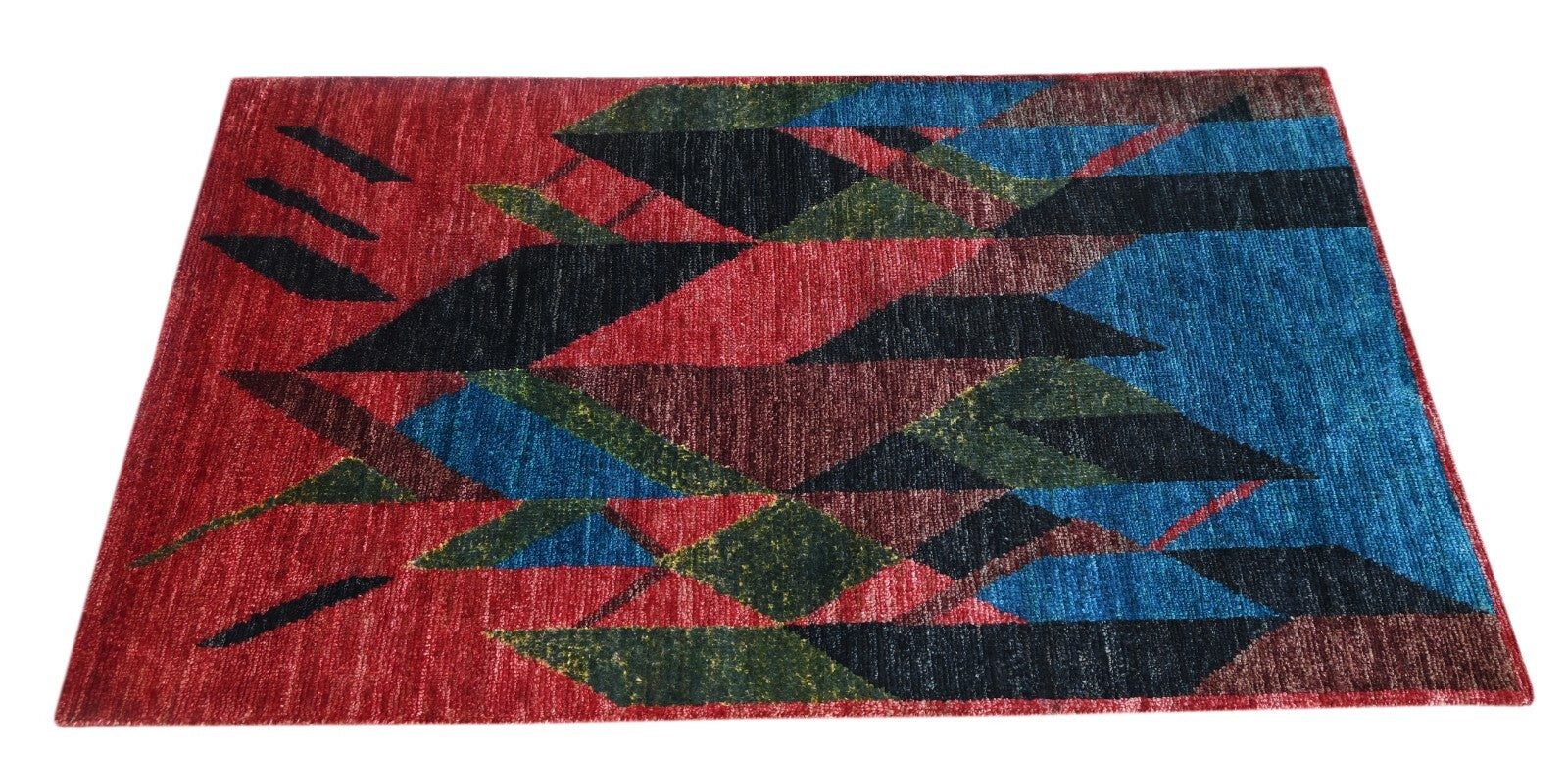 Modern, kézzel csomózott juta szőnyeg 150x240 vintage piros nappaliba SH177