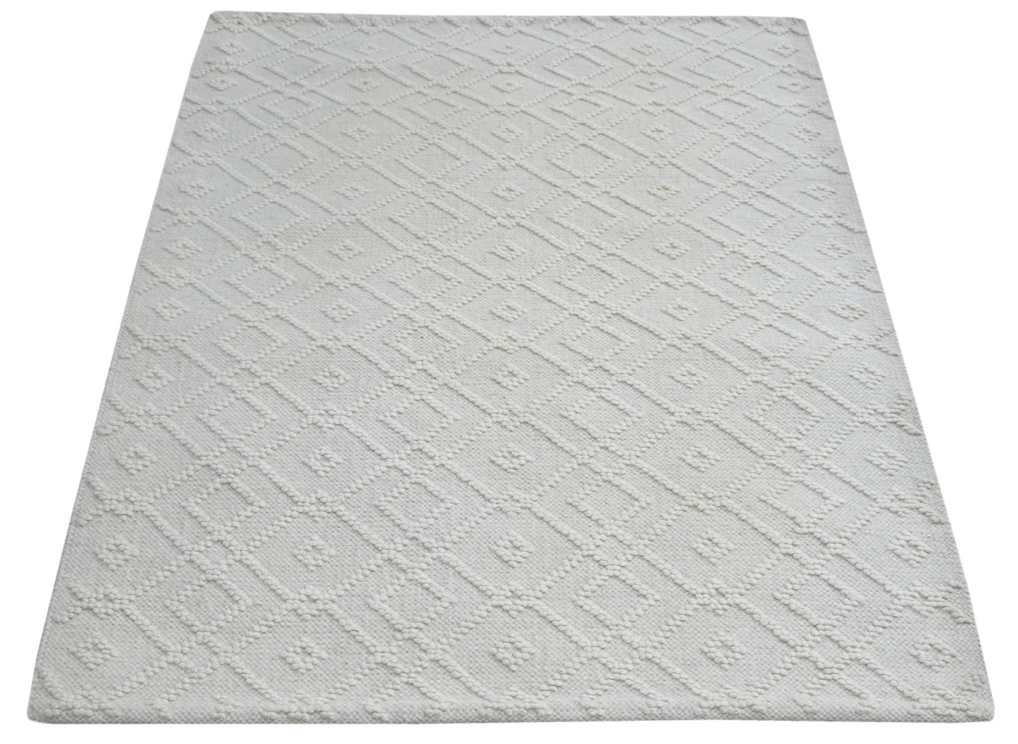 Bunter Wollteppich 120x180 cm Handgefertigt Modern Teppich sh161