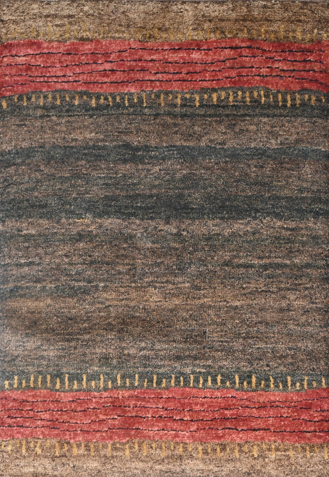 Modernes Handgeknüpfter Jute 120x180 Vintage Braun Wohnzimmer Teppich SH171