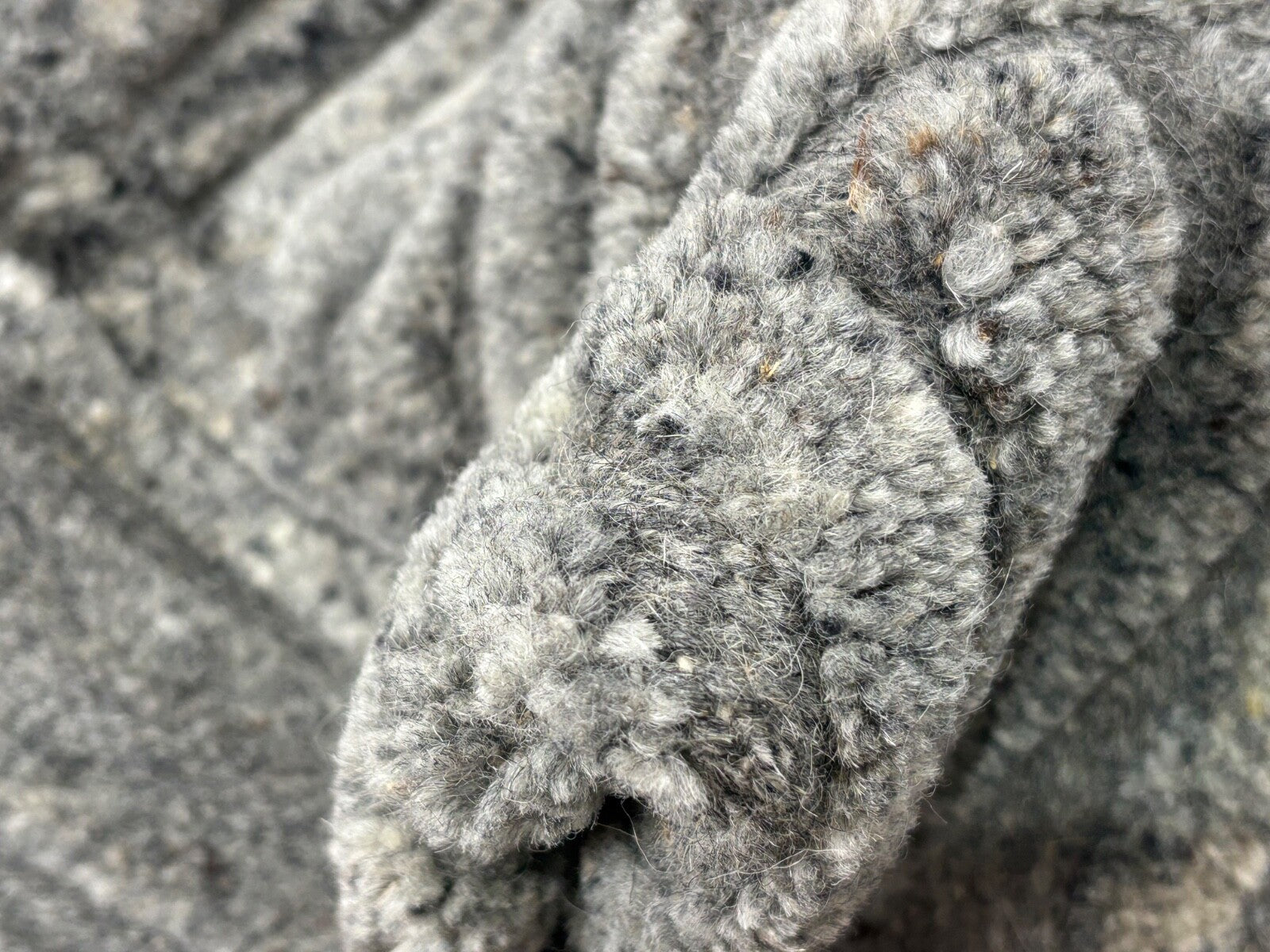 Handgefertigte Kilim Dhurry Teppich 60x90 cm Grau 100% Wolle DWD805