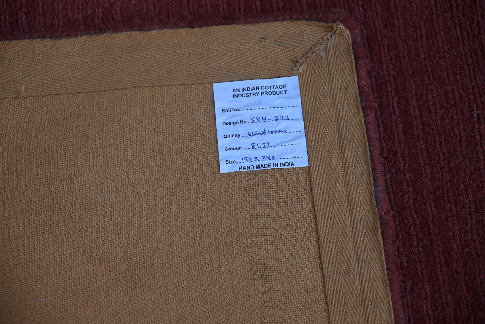 Handgetufteter Wolle teppich 150x240 Rost Modern Wohnzimmer SH273