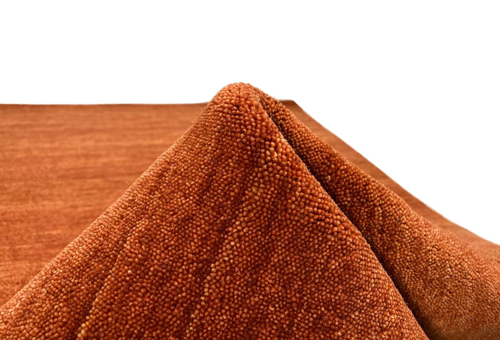 Terracotta Gabbeh Braun Orange 100% Wolle Teppich Brücke Handgewebt