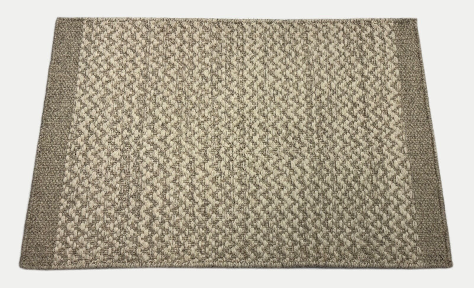 Kilim Dhurry Teppich 60x90cm Handgefertigt 100% Wolle Naturbeige DWD553