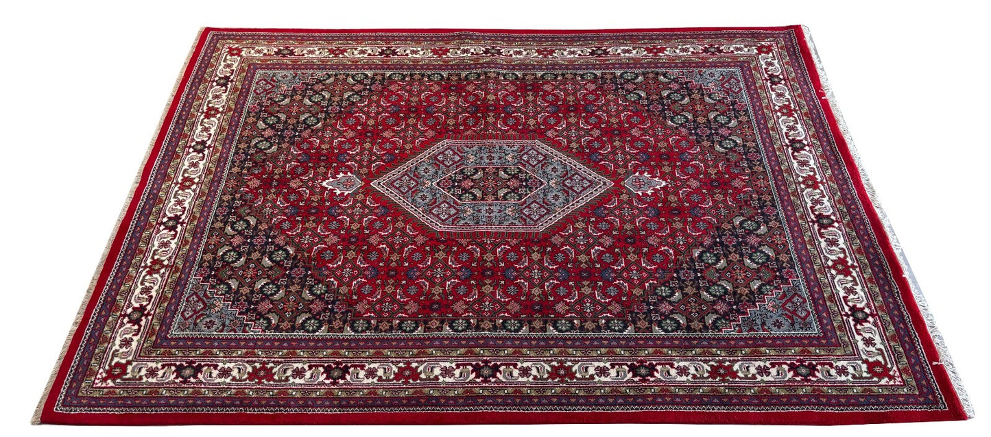 Orientteppich 300x400 Rot Handgeknüpft Bidjar Design 100 % Schurwolle Teppich