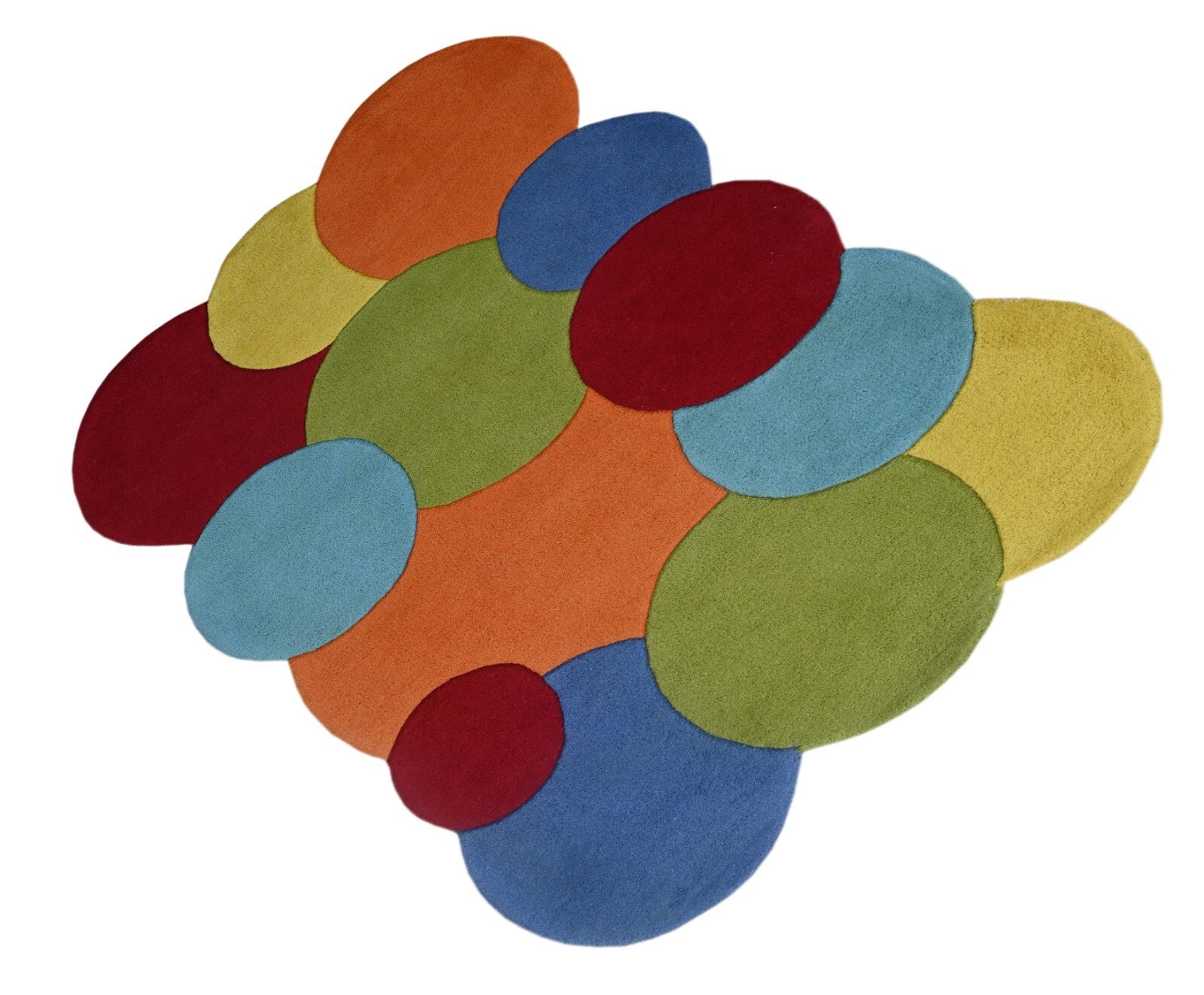 Handgetufteter Wolle teppich 90x120 multi Modern Wohnzimmer SH210