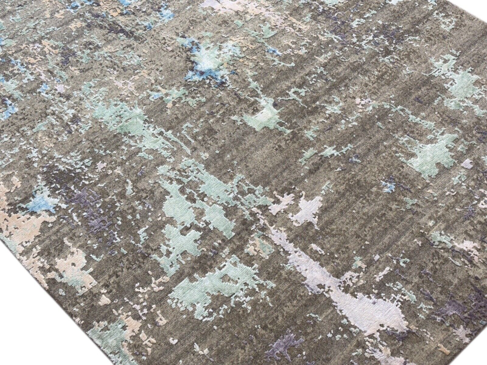 Handgeknüpft Teppich Einzigartiges Design Bambus seide Wolle 171X245 cm DS3