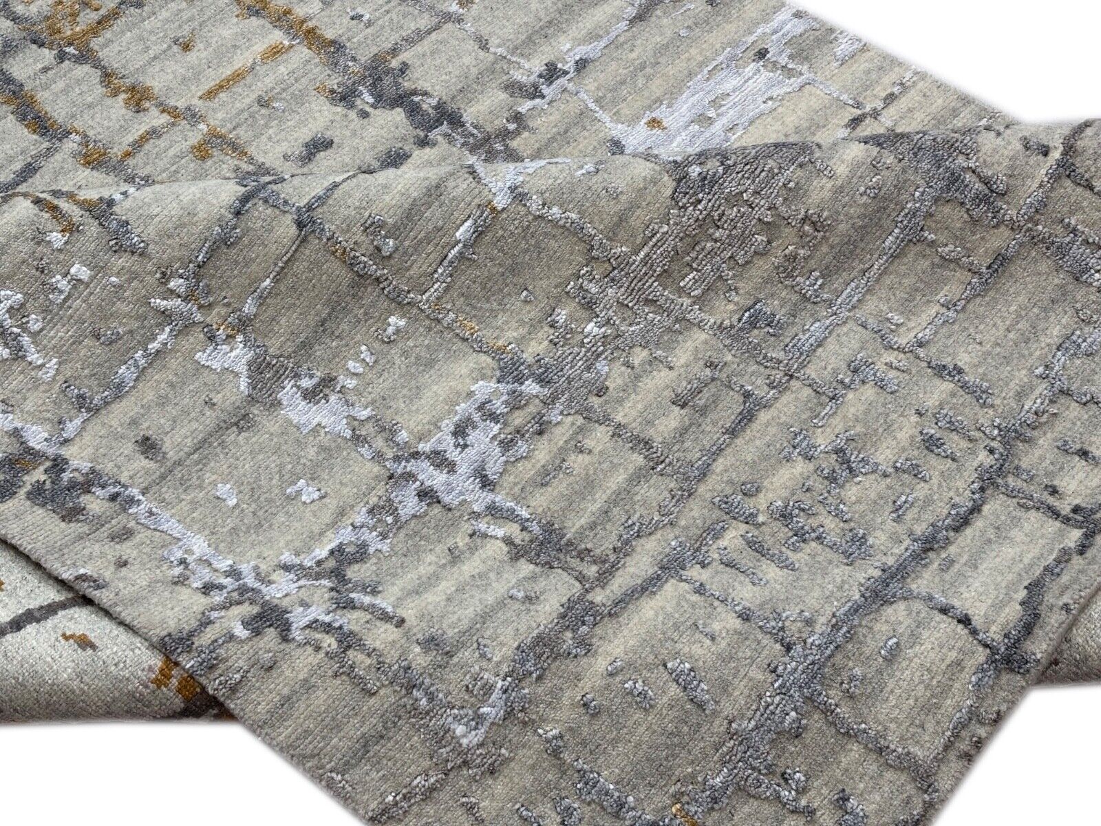 Handgeknüpft Nepal Teppich Einzigartiges Design Bambu seide Wolle 177X239 cm 901