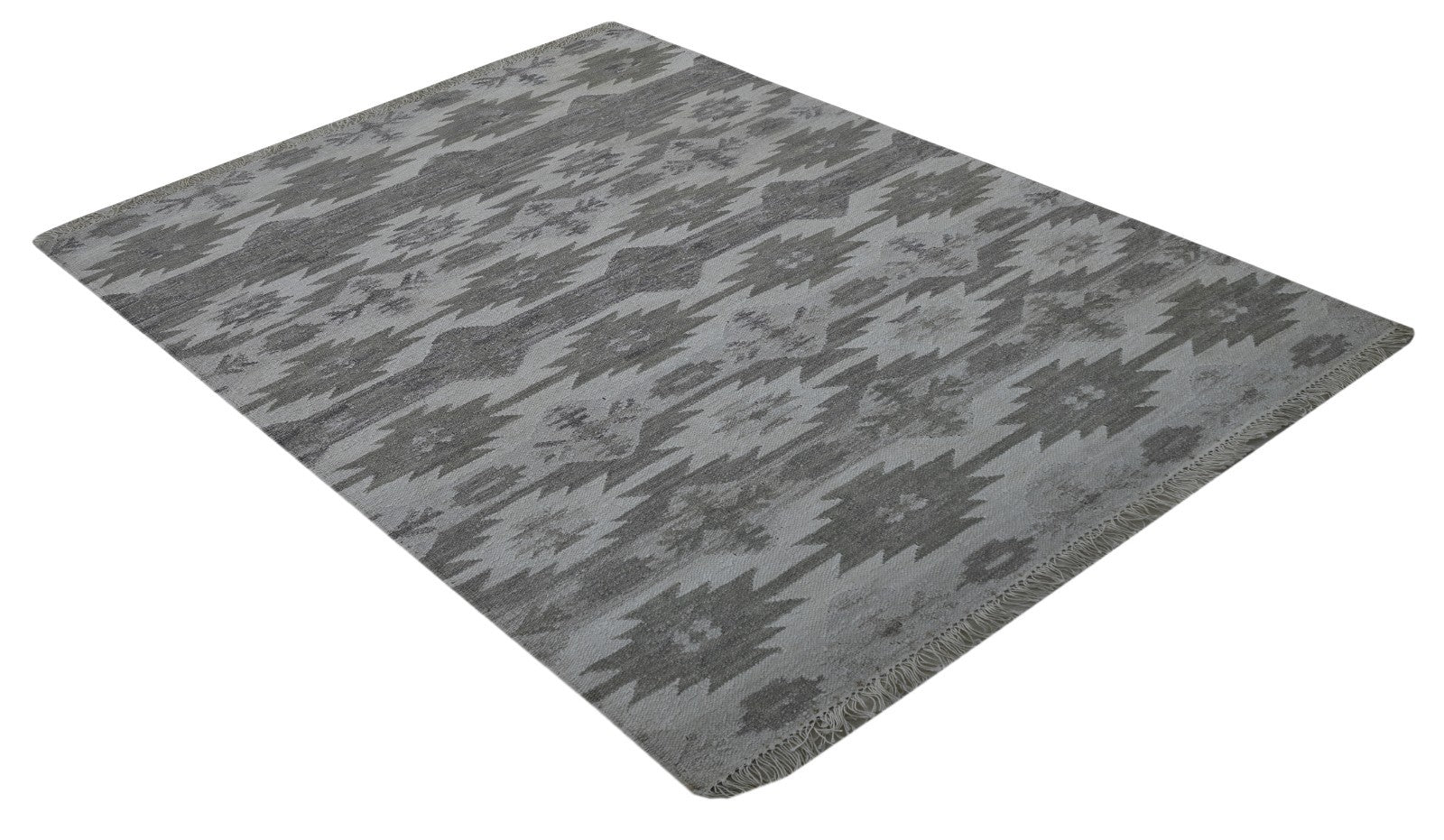 Bunter Wollteppich 120x180 cm Handgefertigt Modern Teppich sh198