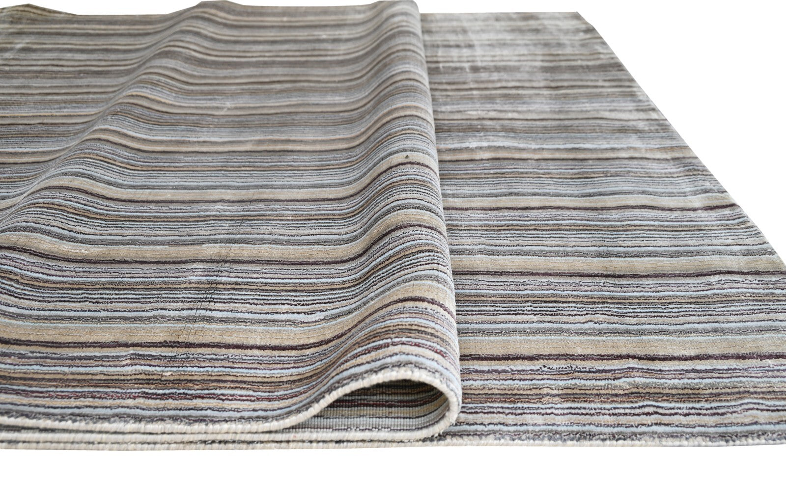 Handgewebter Teppich 160x290 Multi Glanzoptik Viskosem Wohnzimmer SH138