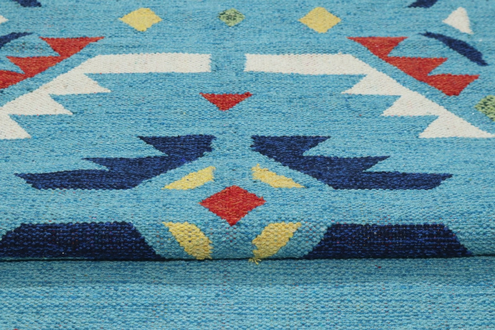 Kelim Teppich 100% Baumwolle flach gewebt mit Fransen Kilim Dhurrie 8 Designs CT