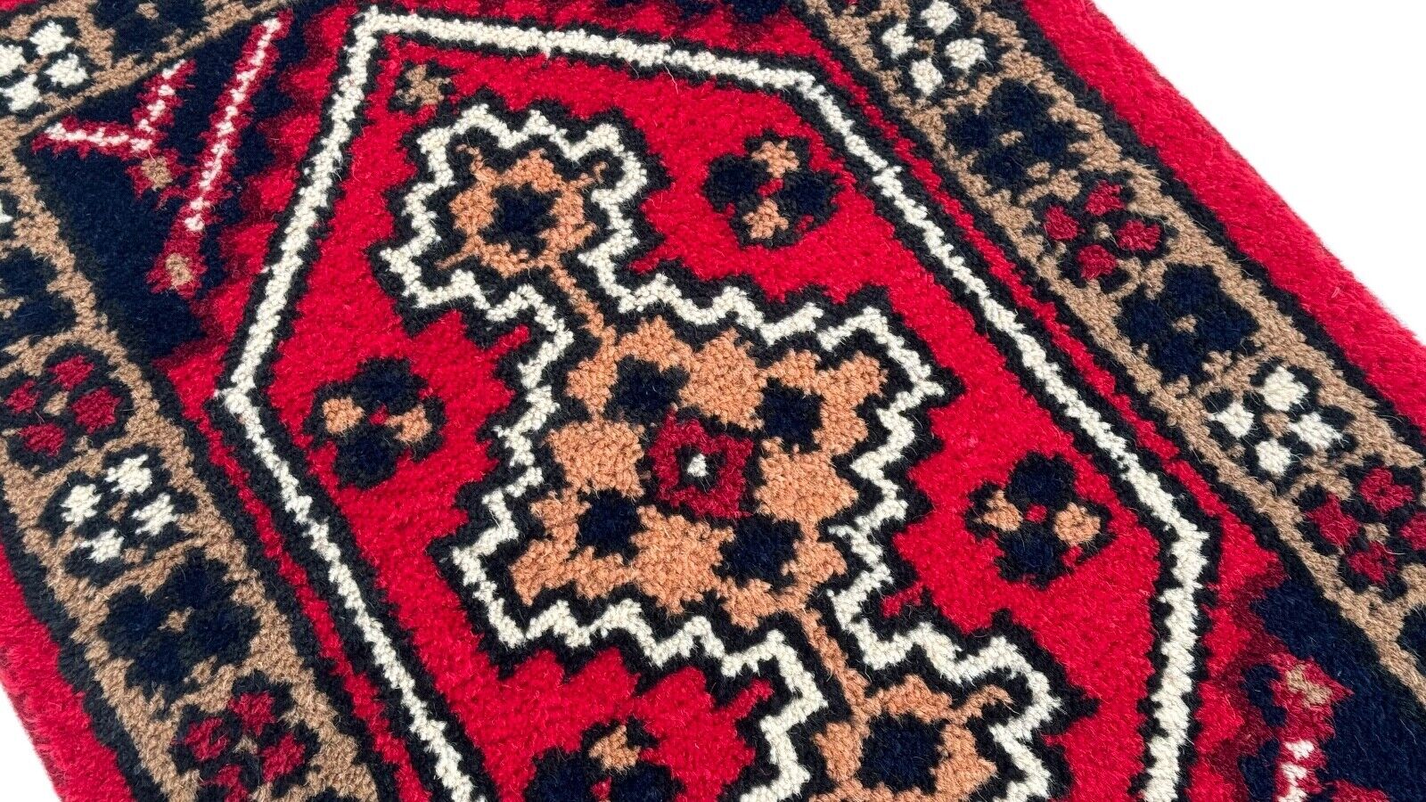 Brücke 40X60 CM Handgeknüpft Teppich Fußmatten 100% Wolle Gold Rot PH1