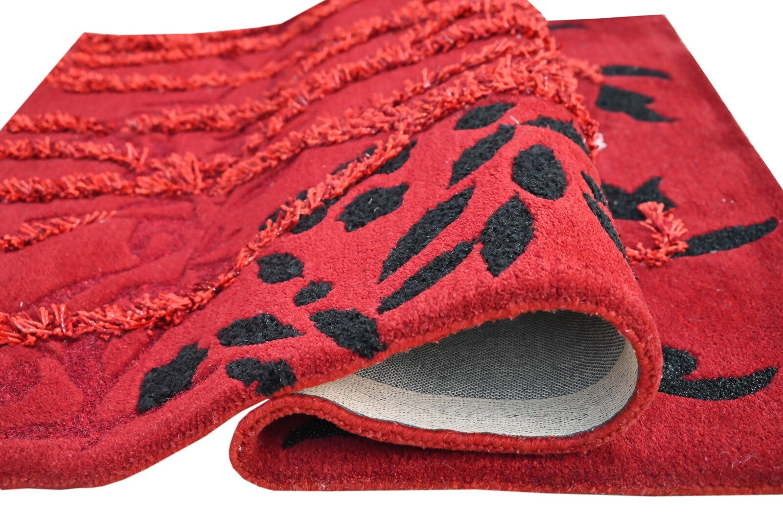 Handgetufteter Wolle teppich 120x180 Rot Modern Wohnzimmer SH239