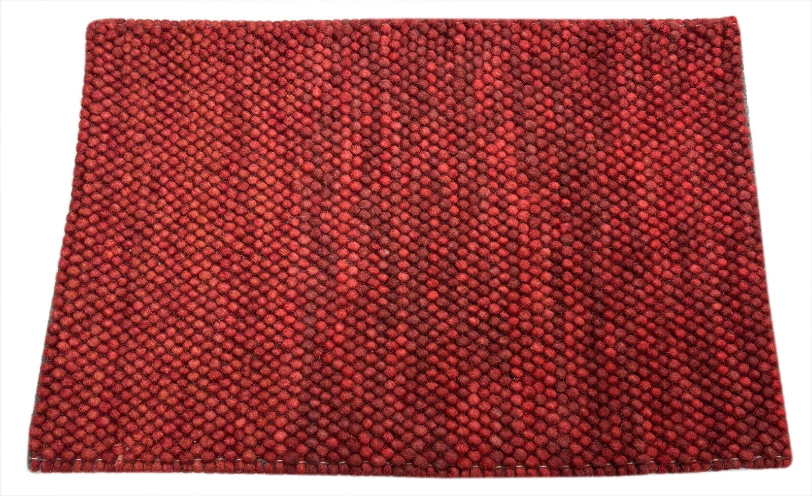 Handgefertigter Kilim Dhurry Flachgewebe design 60x90 Rot Wolleteppich R98