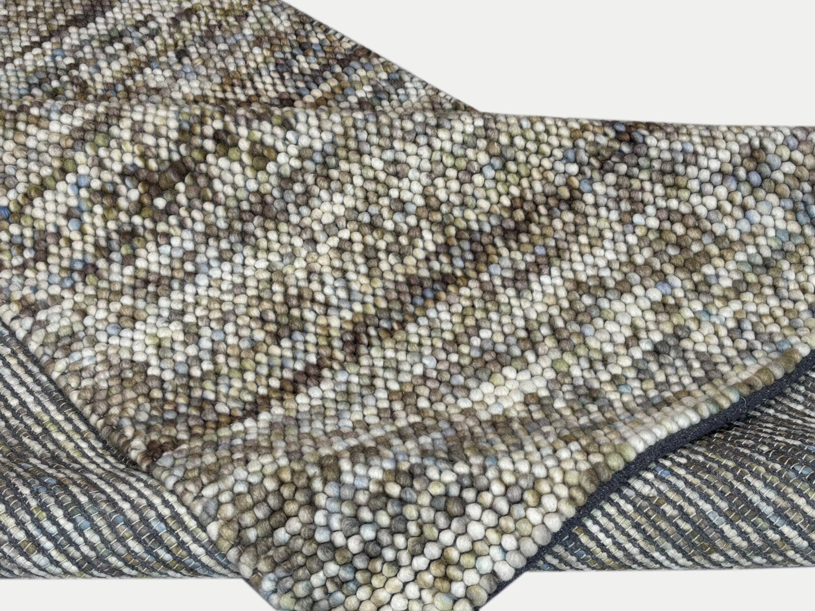 Bunter Wollteppich 170x240 cm Handgefertigt Modern Natur Teppich st12