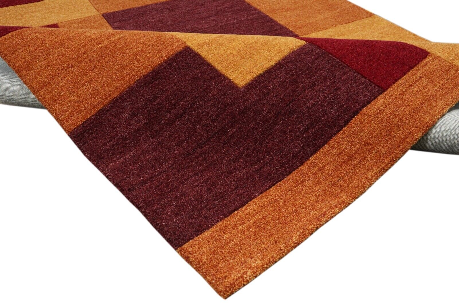 Terrakotta szőnyeg, 100% gyapjú, piros, 160x230 cm, kézzel készített, kézzel csomózott, T925