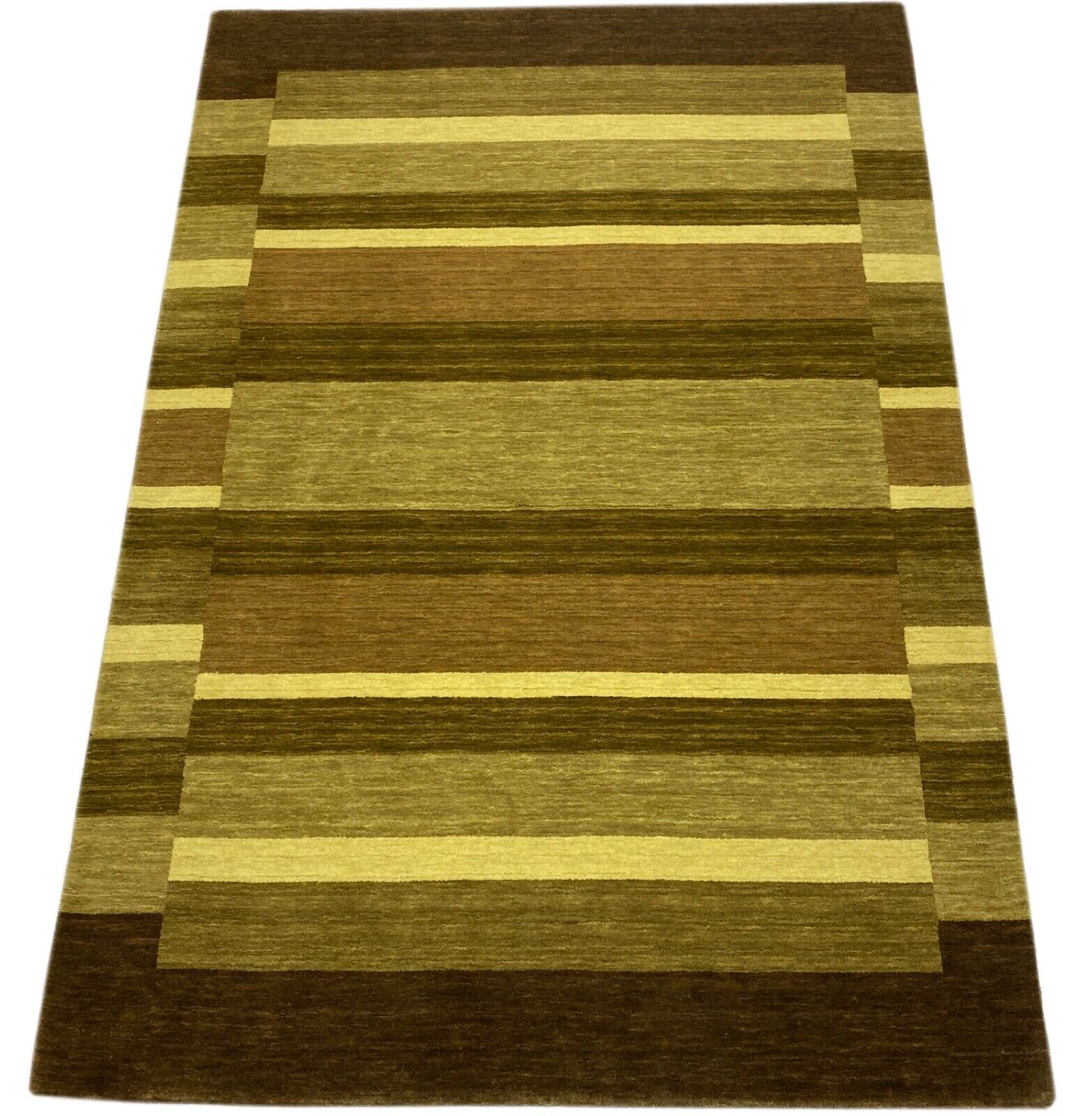 Teppich 100% Wolle Braun Lori Gabbeh Handgewebt 140x205 cm S189